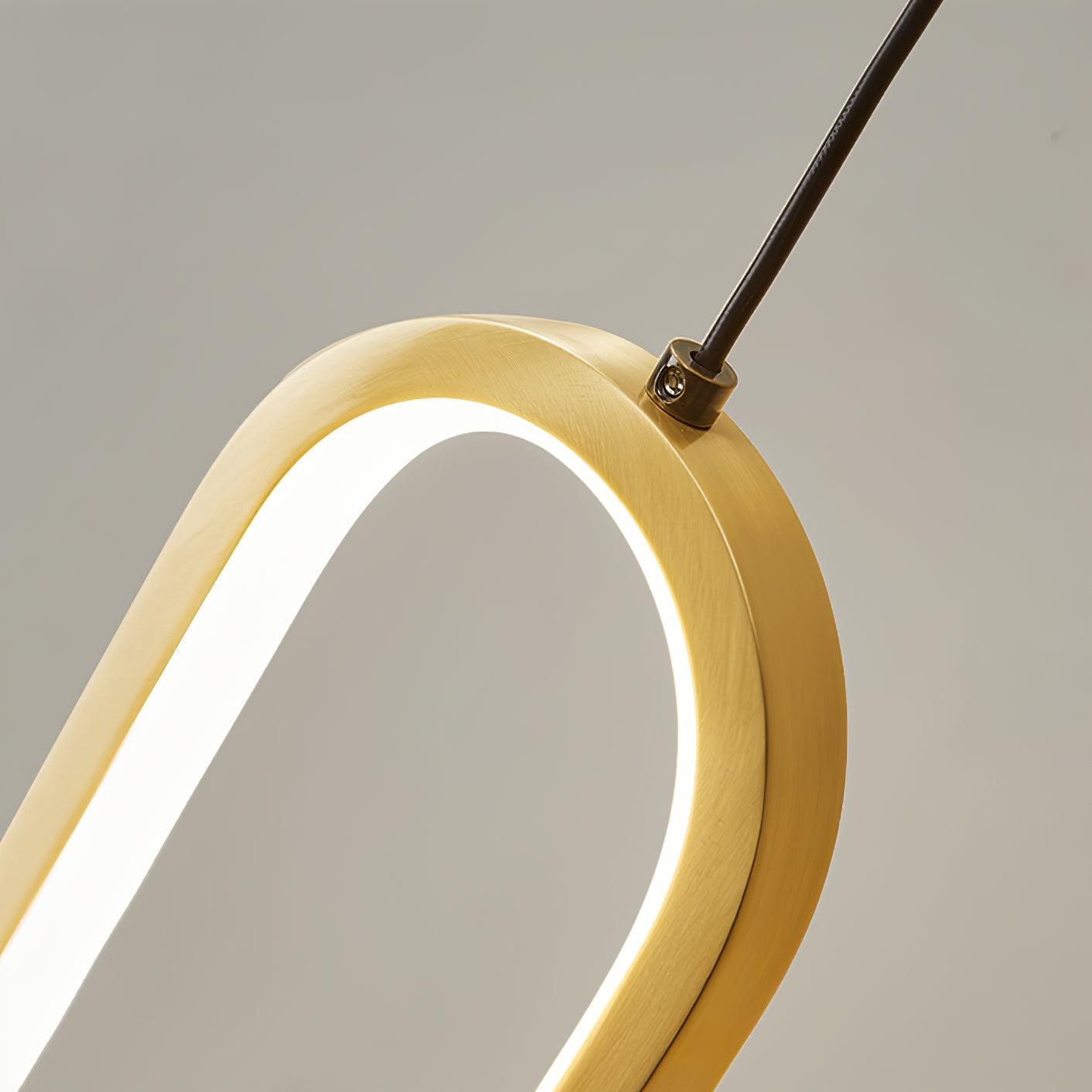 Oval LED Brass Wall Lamp with Dimmable 3-Color Light