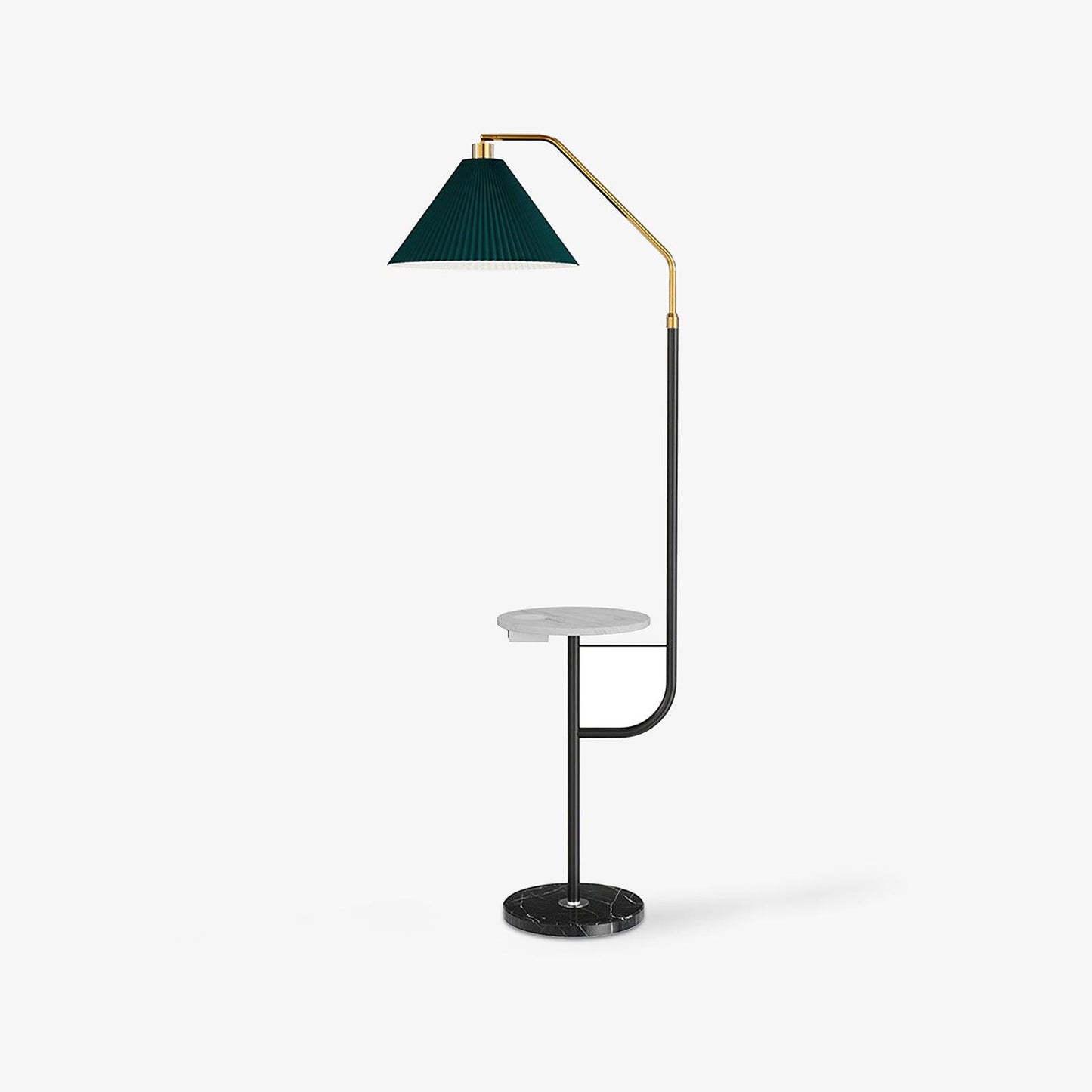 Ozz Floor Lamp - Modern LED Metal & Marble Design, Black Gold