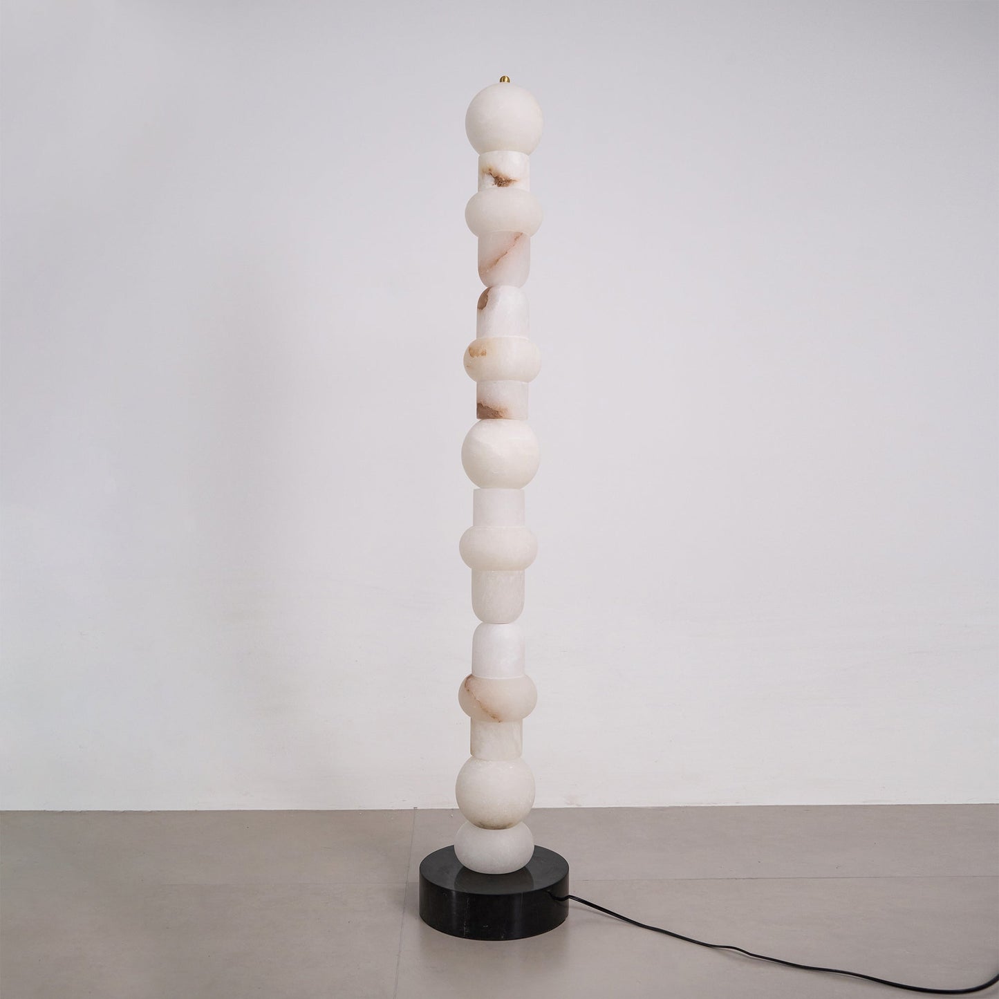 Spanish Alabaster Floor Lamp with LED Light - Modern Design