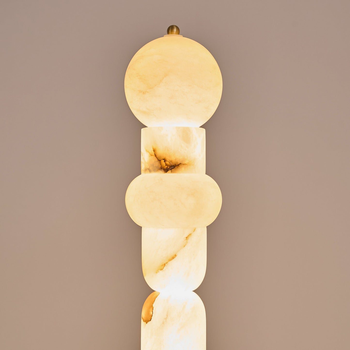 Spanish Alabaster Floor Lamp with LED Light - Modern Design