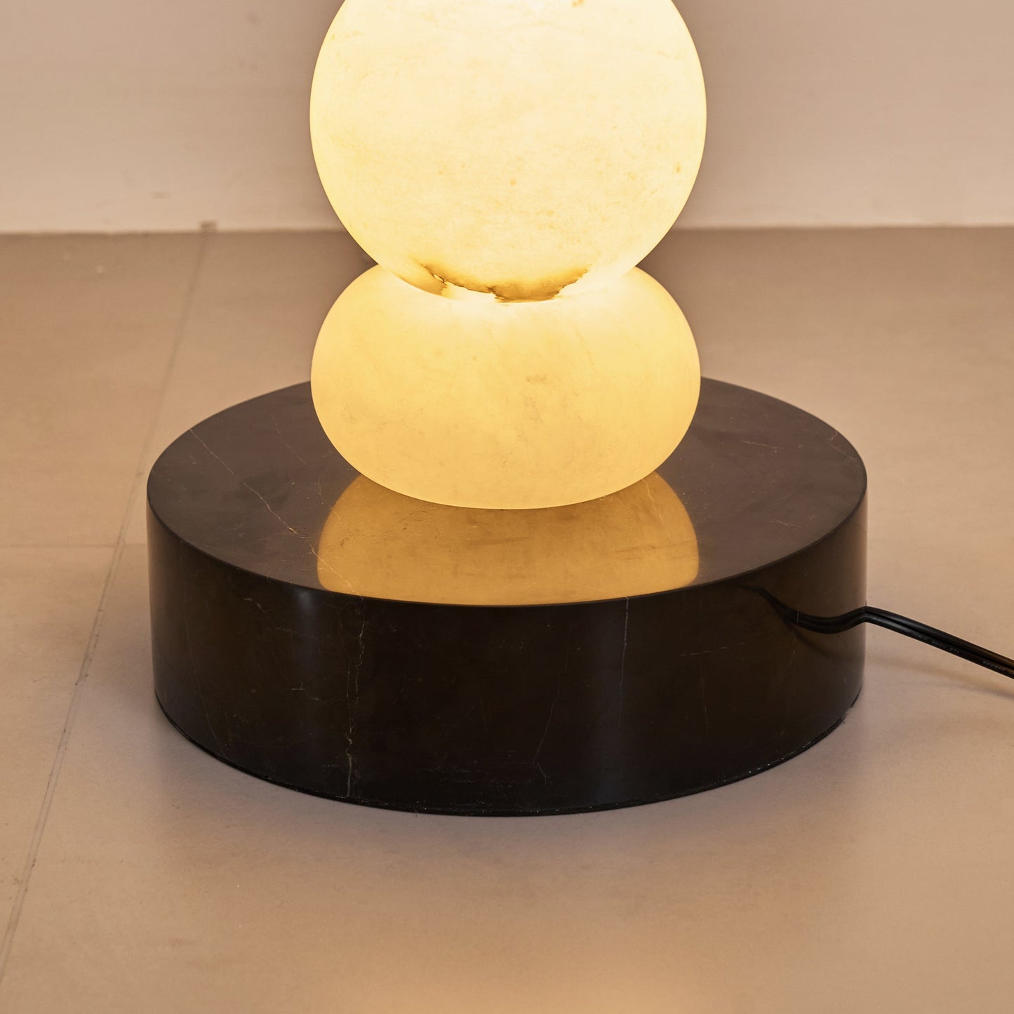 Spanish Alabaster Floor Lamp with LED Light - Modern Design