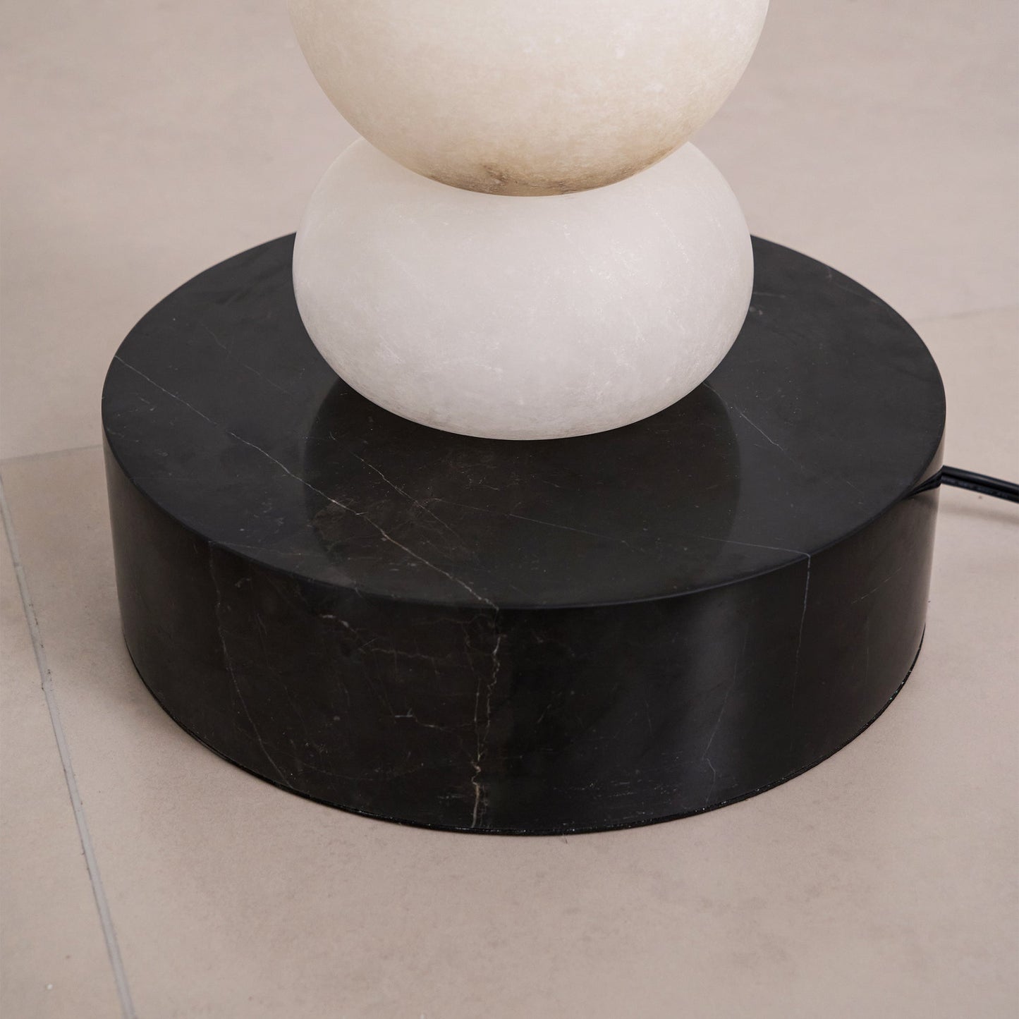 Spanish Alabaster Floor Lamp with LED Light - Modern Design