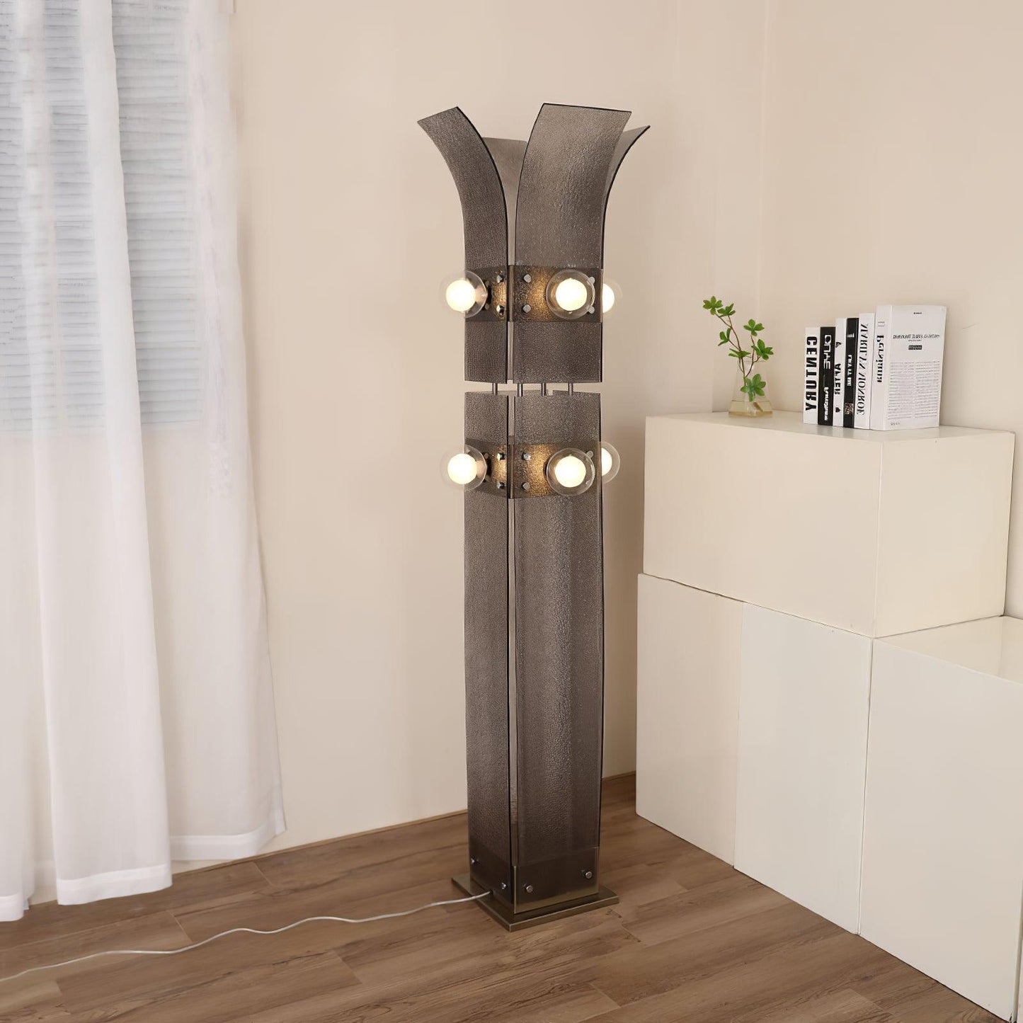Palm Tree Floor Lamp with LED Light - Tropical Decor
