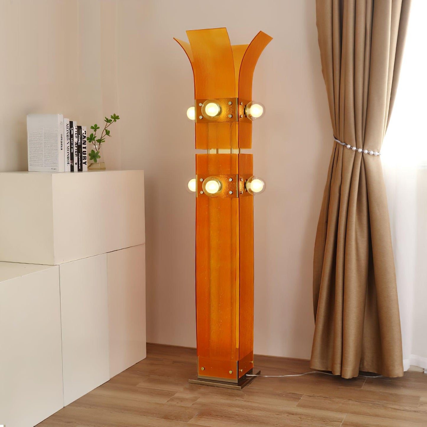 Palm Tree Floor Lamp with LED Light - Tropical Decor