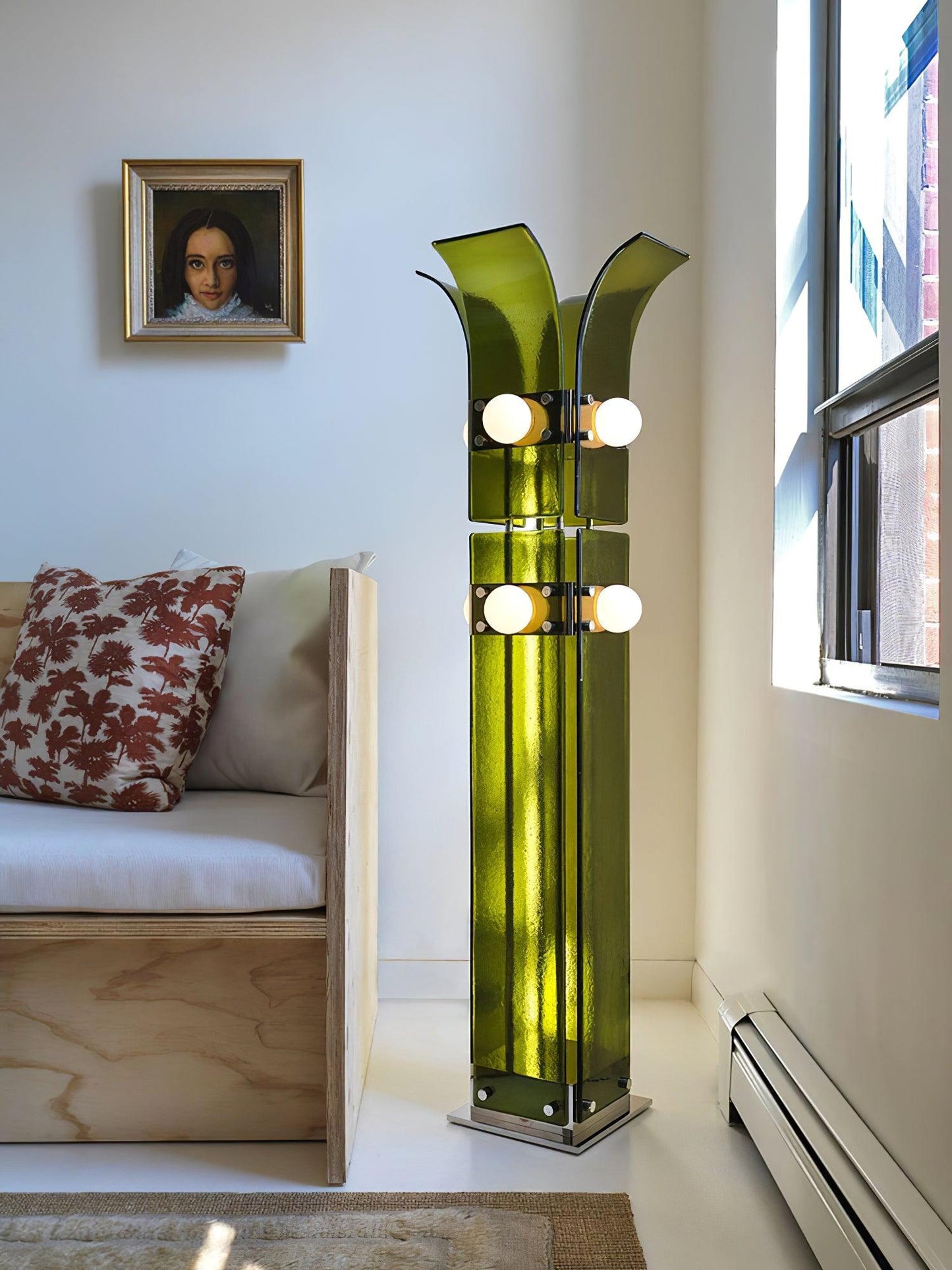 Palm Tree Floor Lamp with LED Light - Tropical Decor