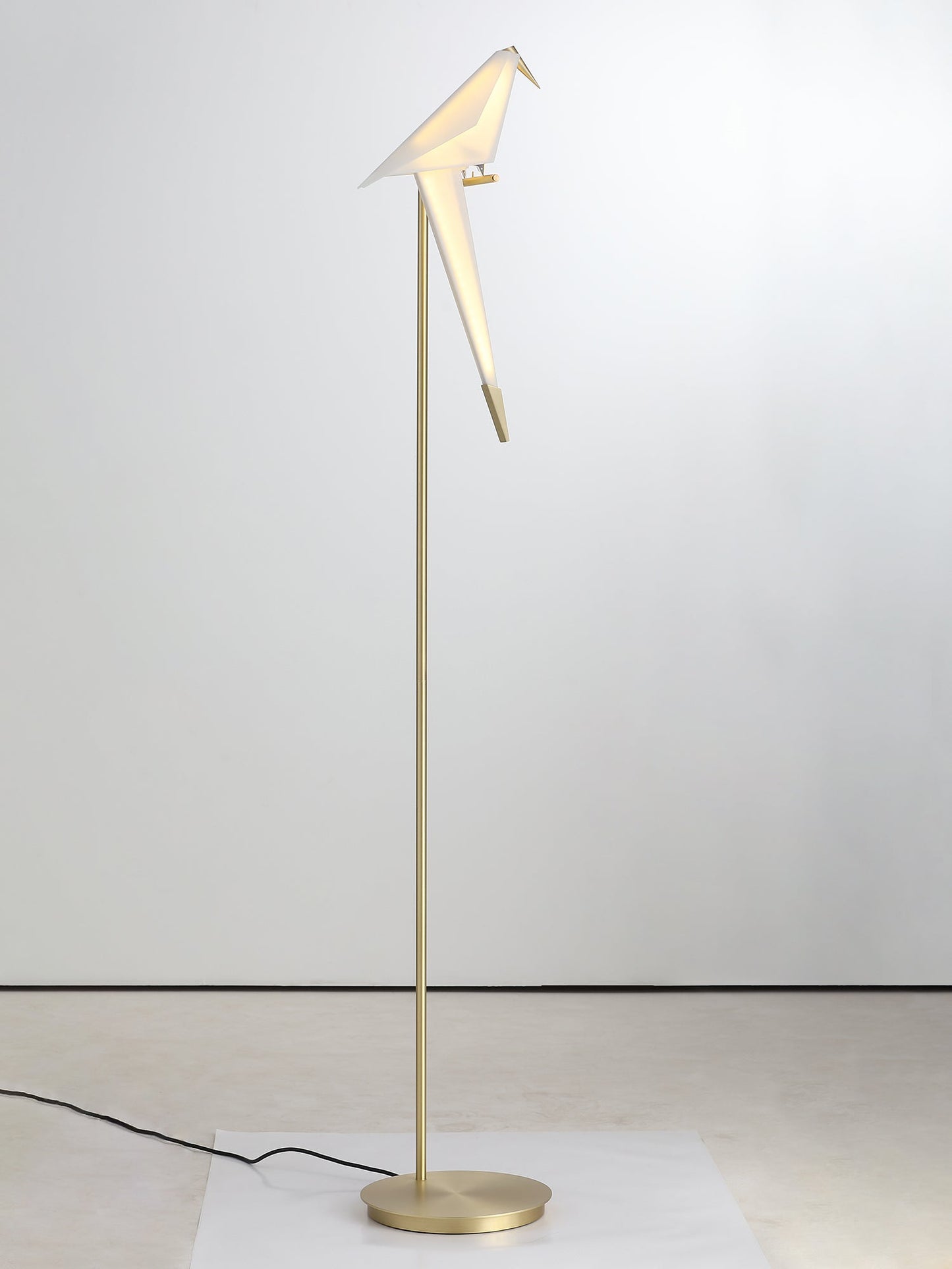 Paper Crane Bird Floor Lamp with Integrated LED Light