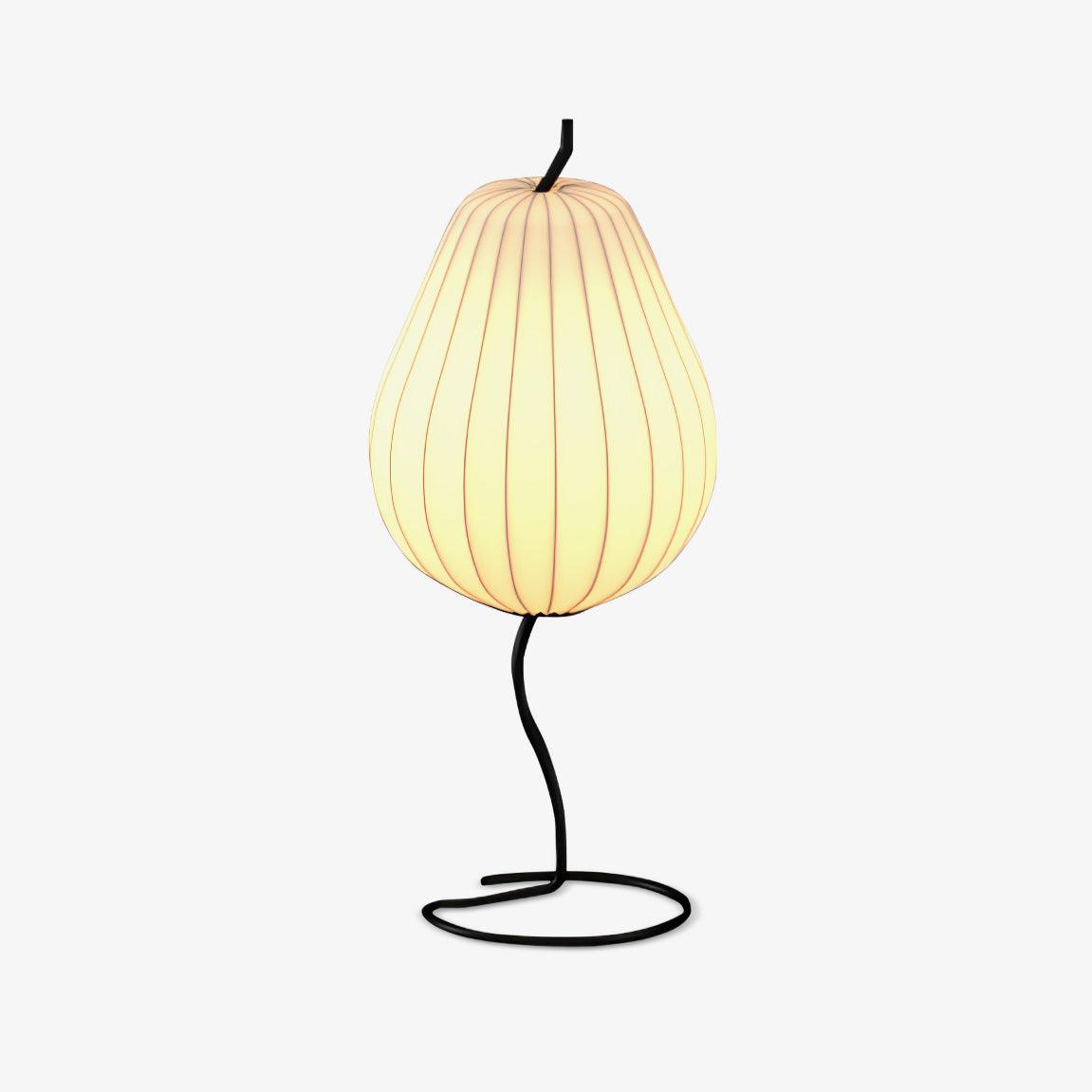 Pear Floor Lamp with Silk Shade - LED Indoor Lighting