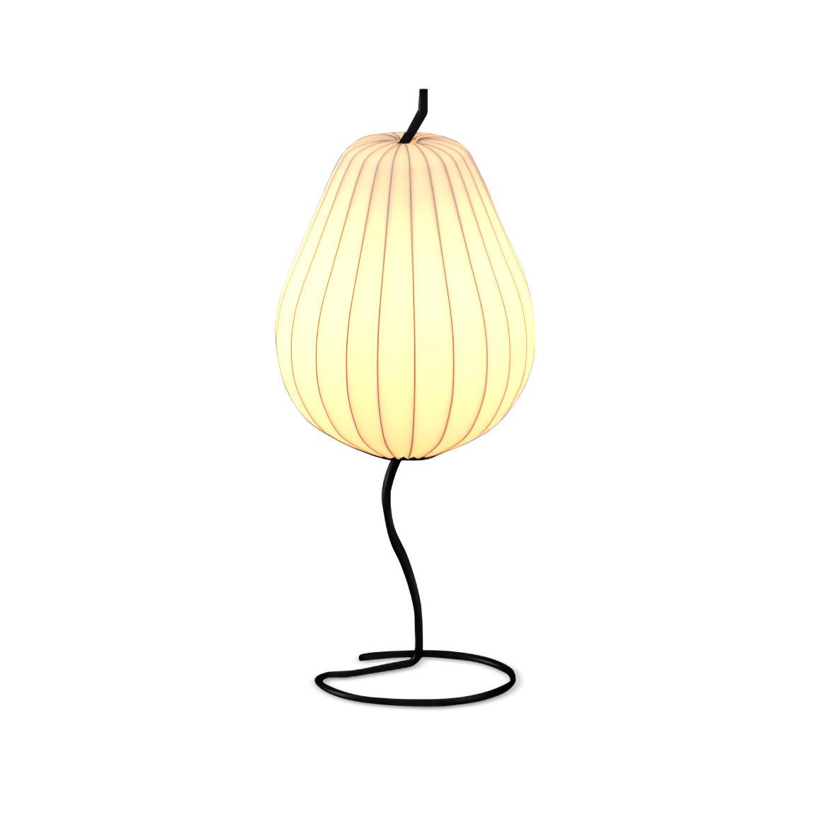 Pear Floor Lamp with Silk Shade - LED Indoor Lighting