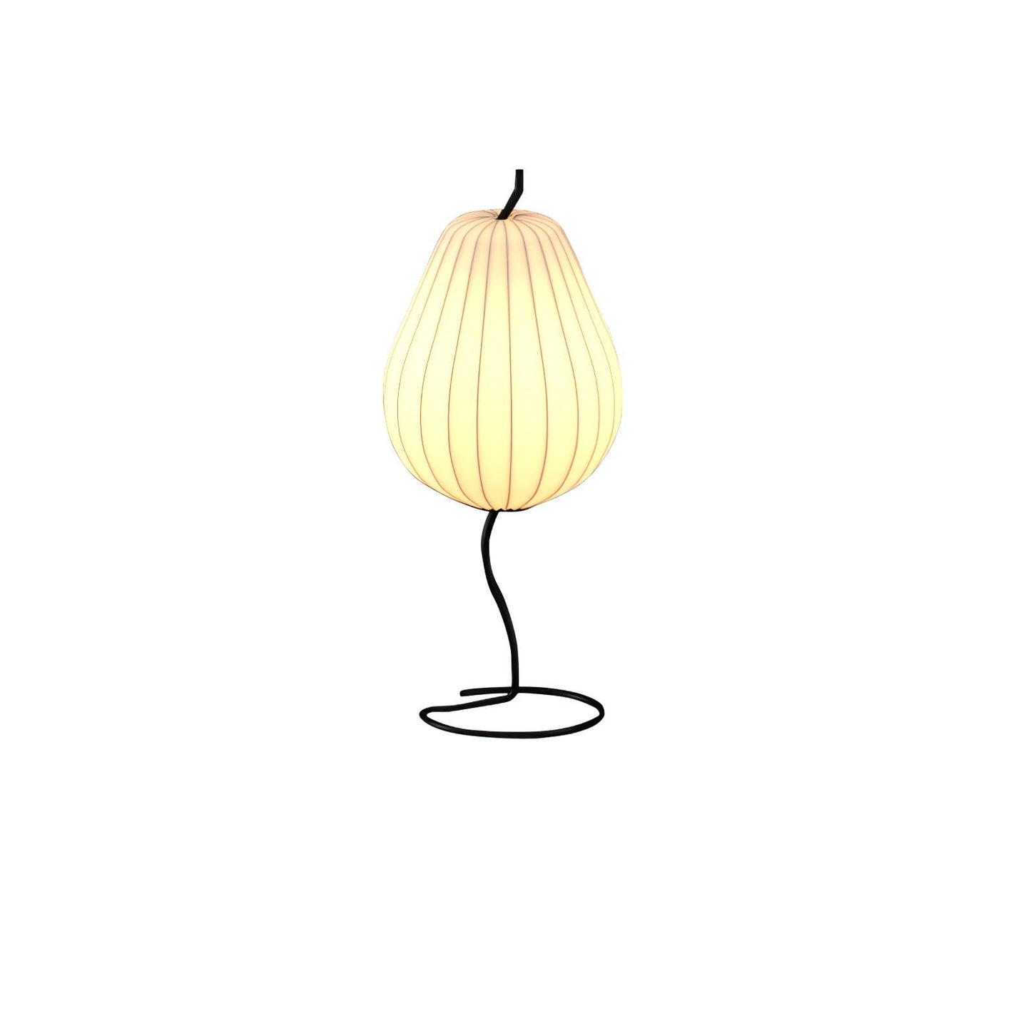 Pear Floor Lamp with Silk Shade - LED Indoor Lighting