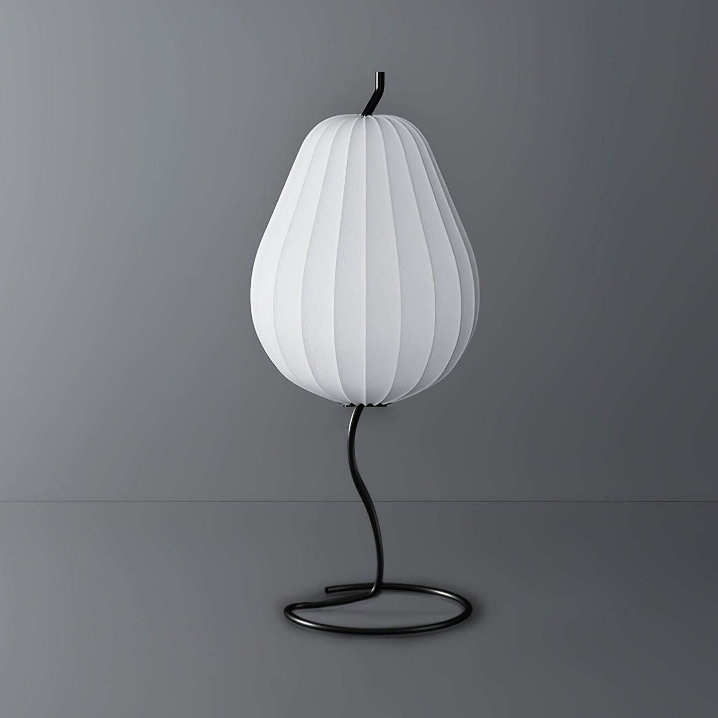 Pear Floor Lamp with Silk Shade - LED Indoor Lighting