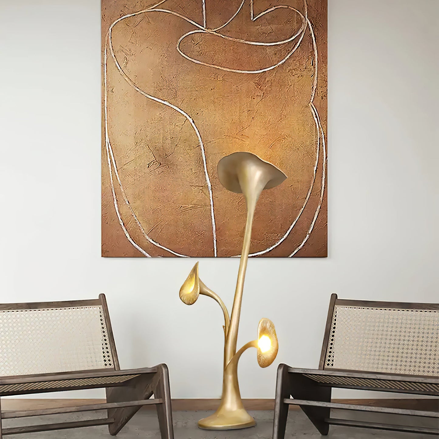 Petunia Sculpture Floor Lamp with Dimmable LED Light