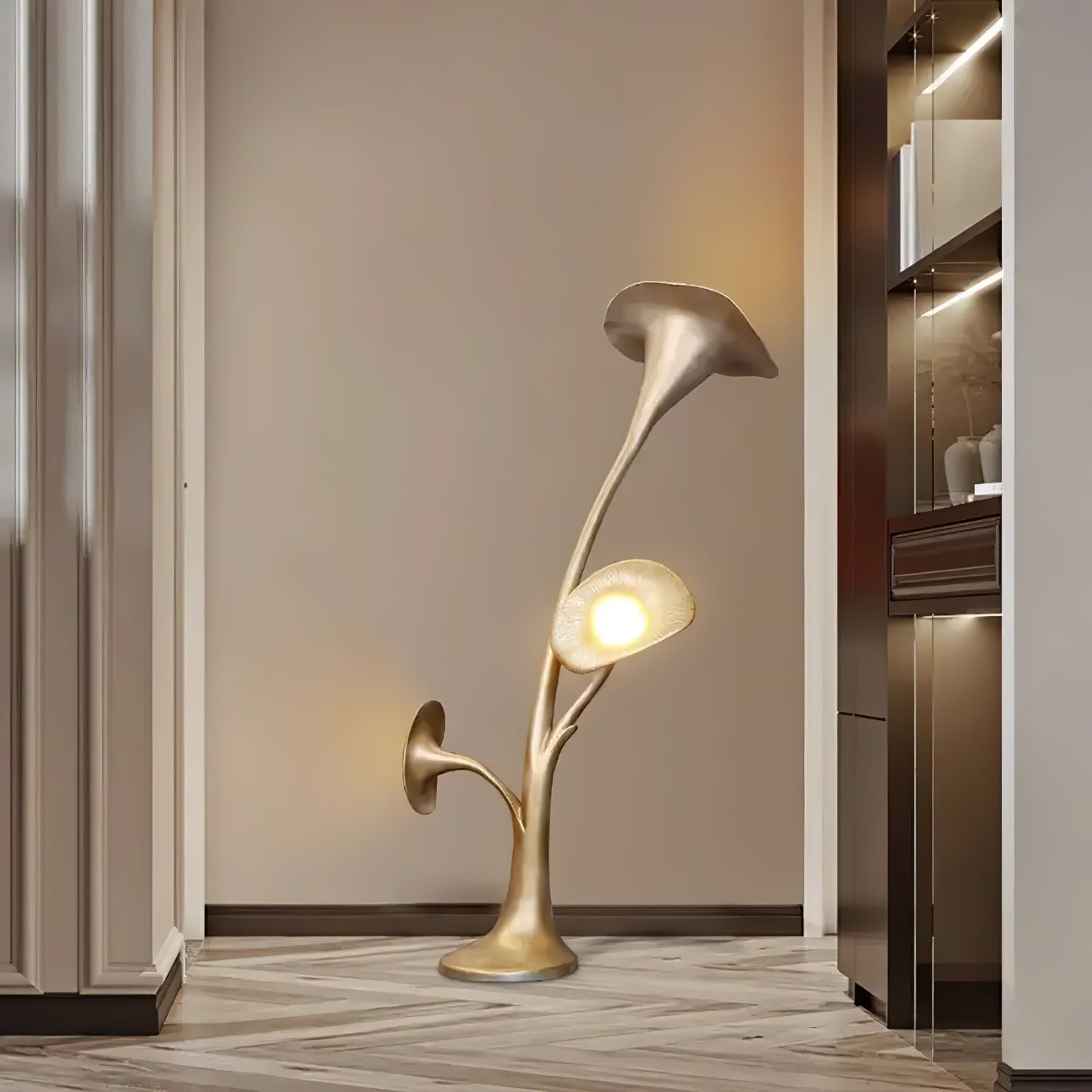 Petunia Sculpture Floor Lamp with Dimmable LED Light