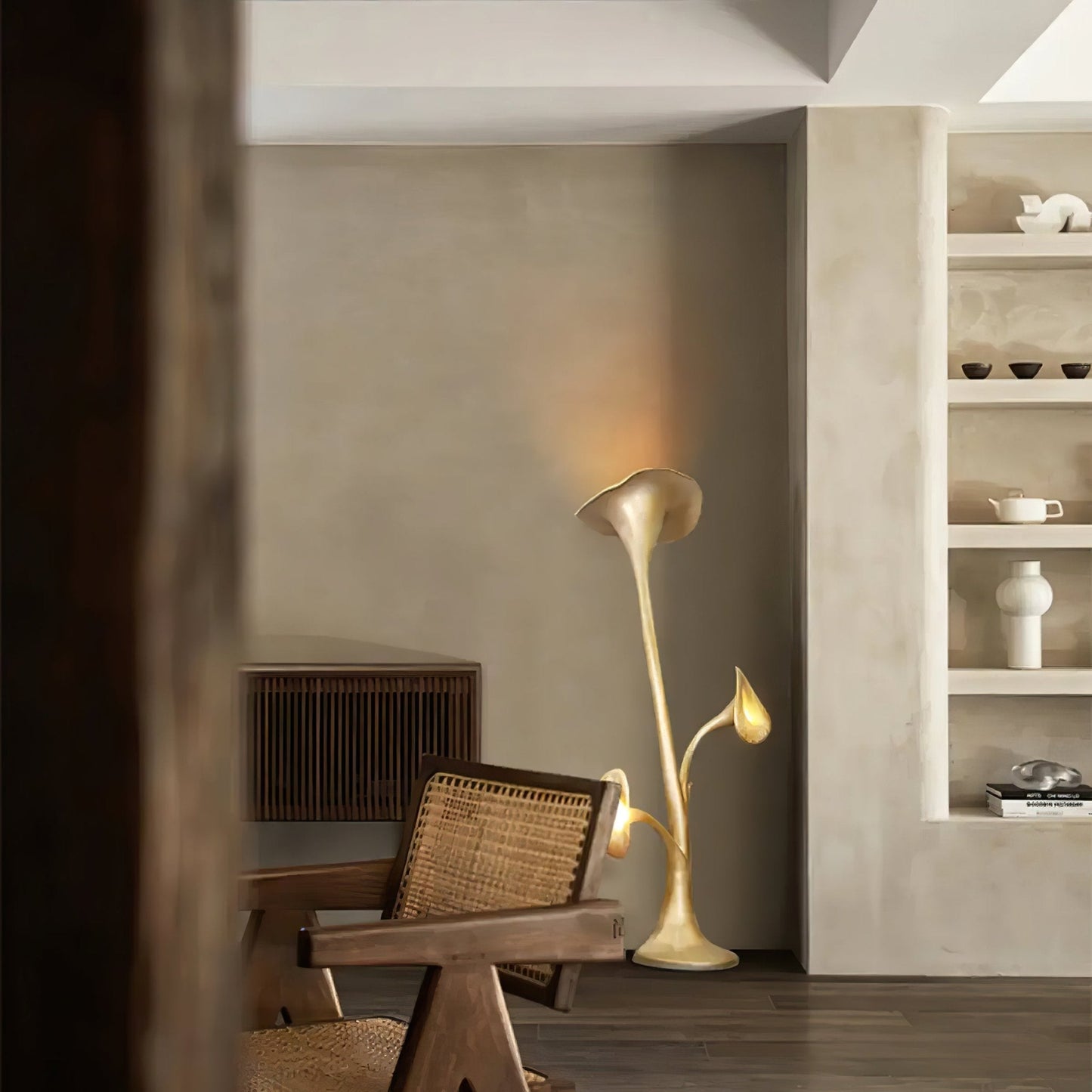 Petunia Sculpture Floor Lamp with Dimmable LED Light