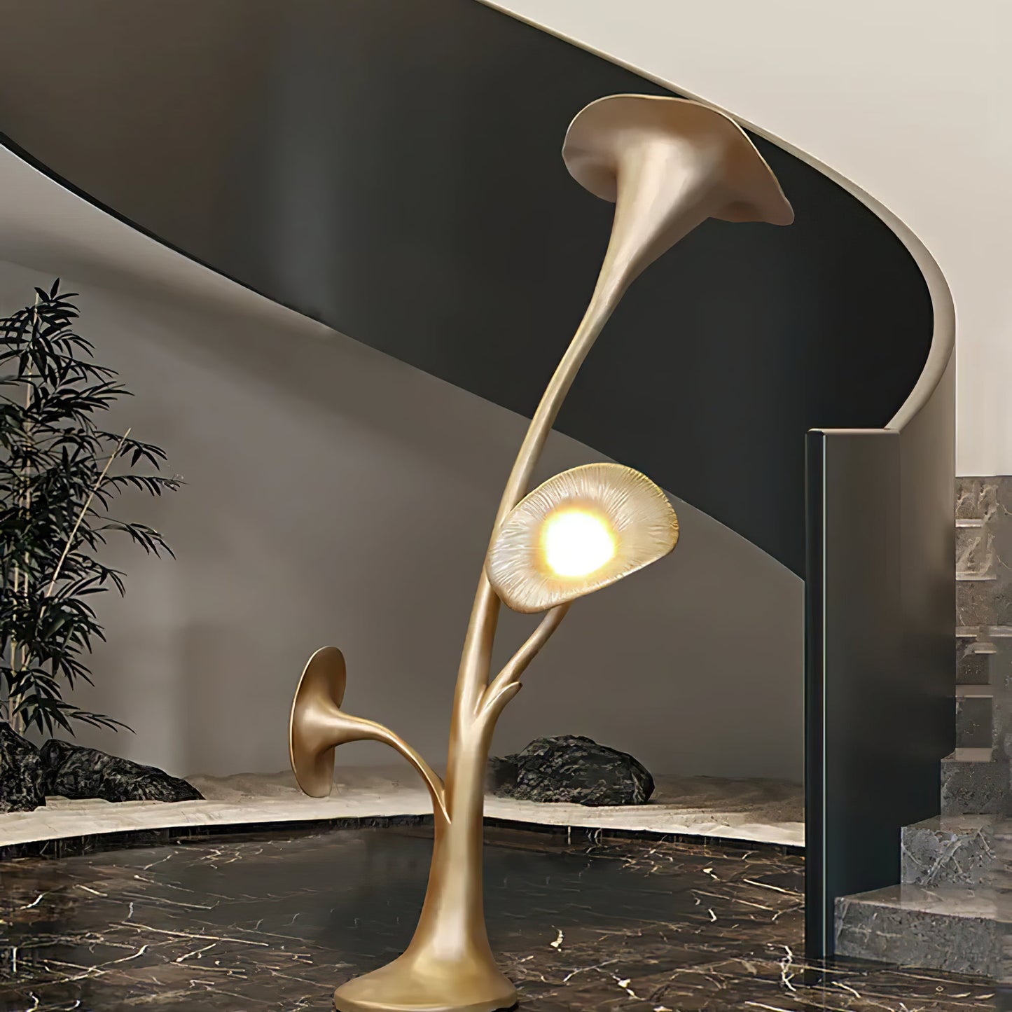 Petunia Sculpture Floor Lamp with Dimmable LED Light