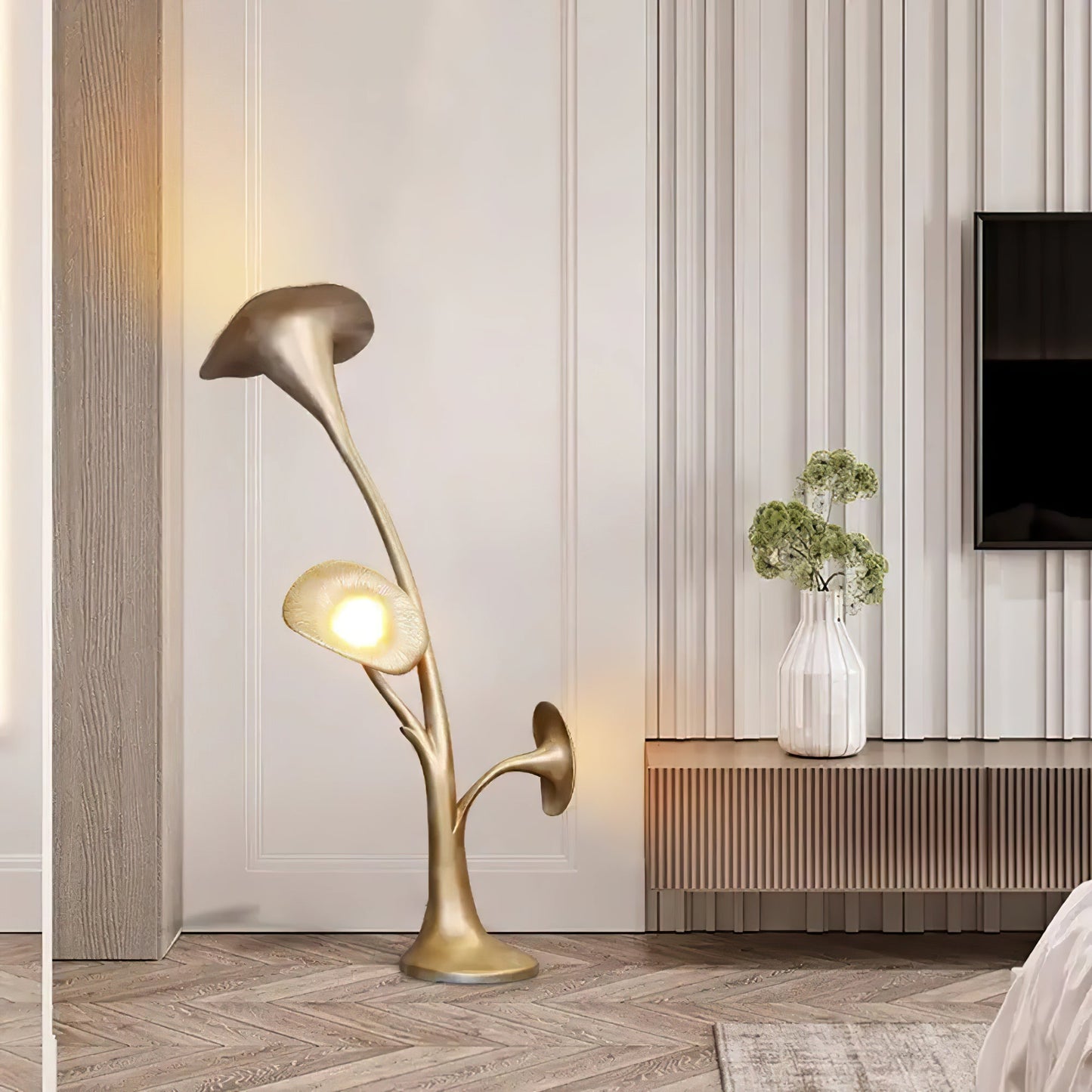 Petunia Sculpture Floor Lamp with Dimmable LED Light
