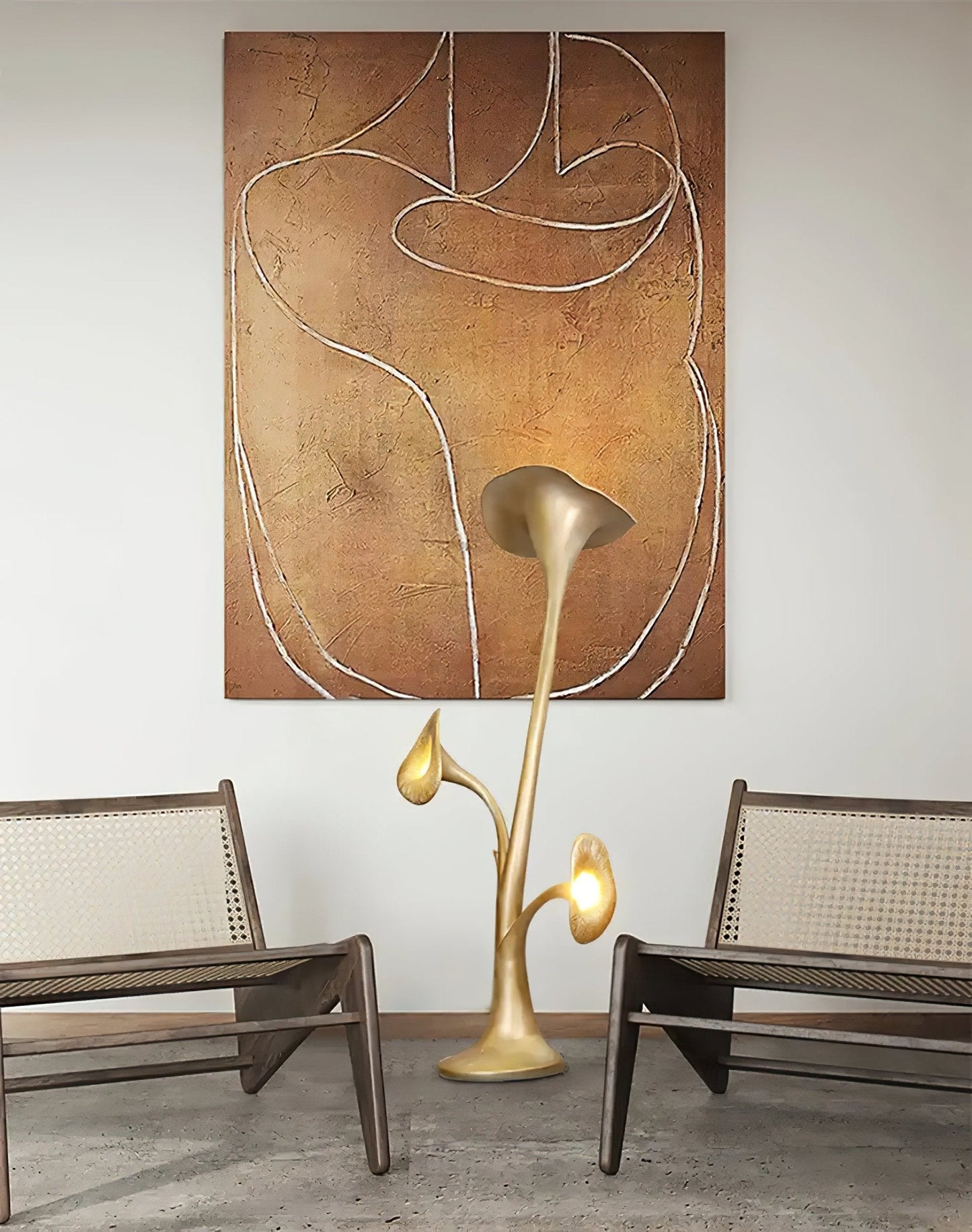 Petunia Sculpture Floor Lamp with Dimmable LED Light