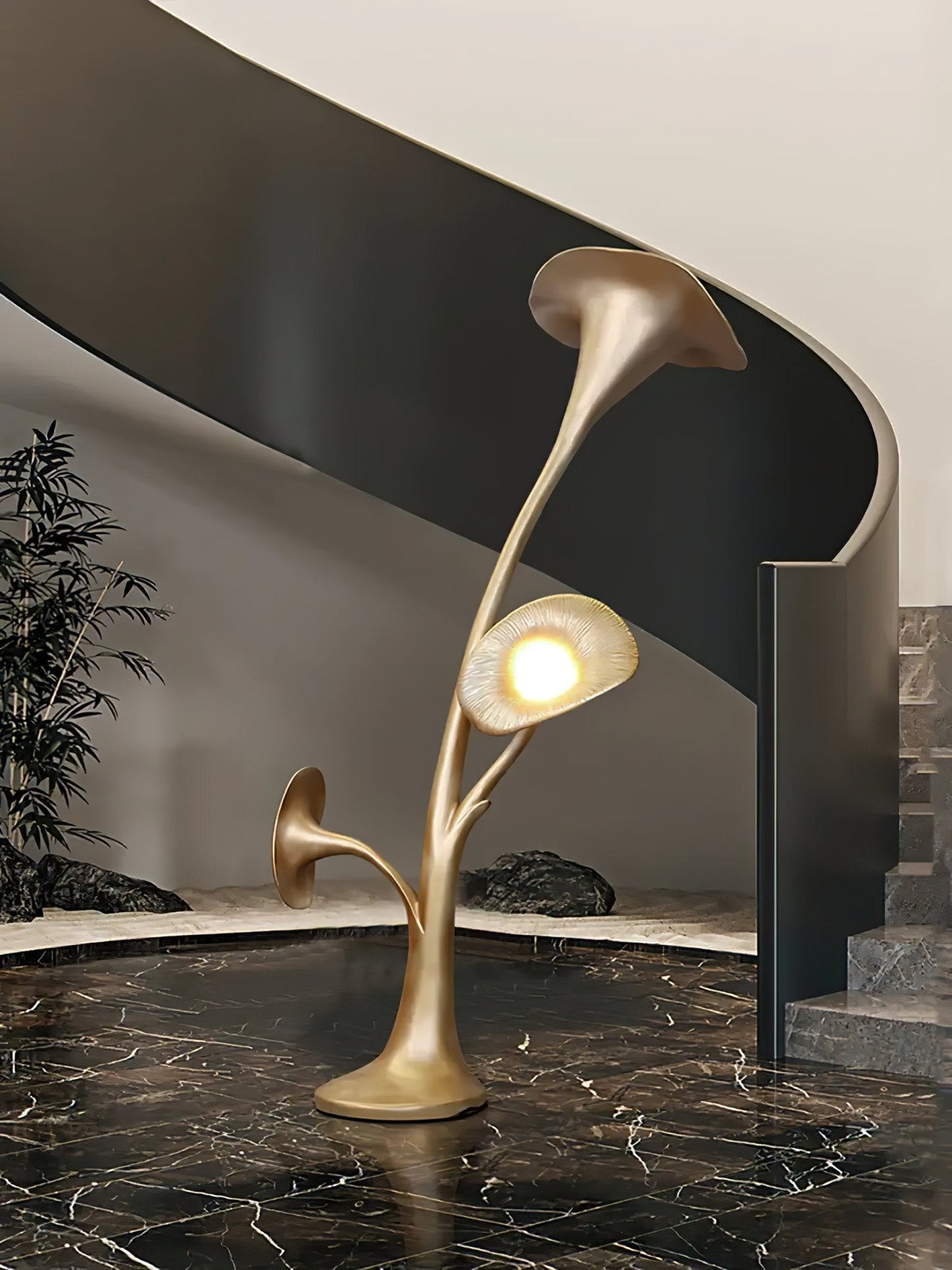 Petunia Sculpture Floor Lamp with Dimmable LED Light