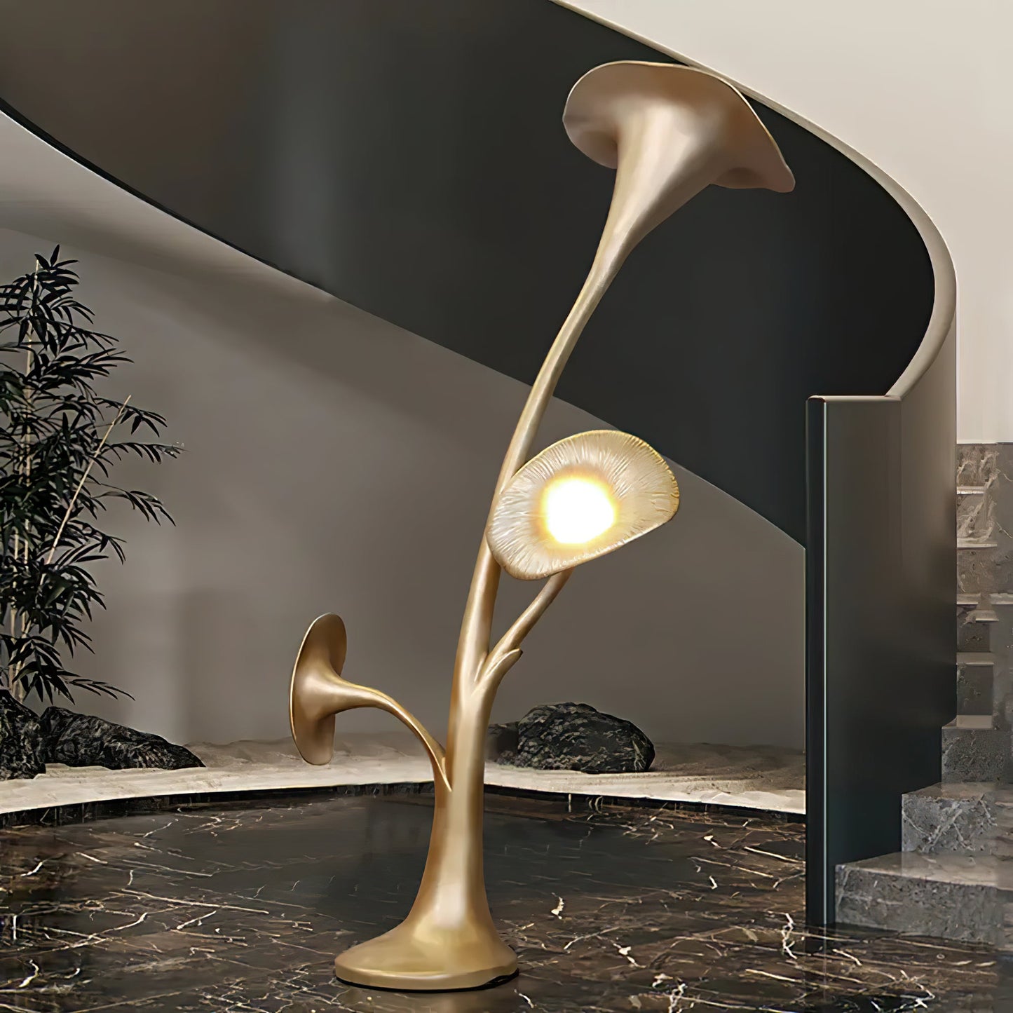Petunia Sculpture Floor Lamp with Dimmable LED Light