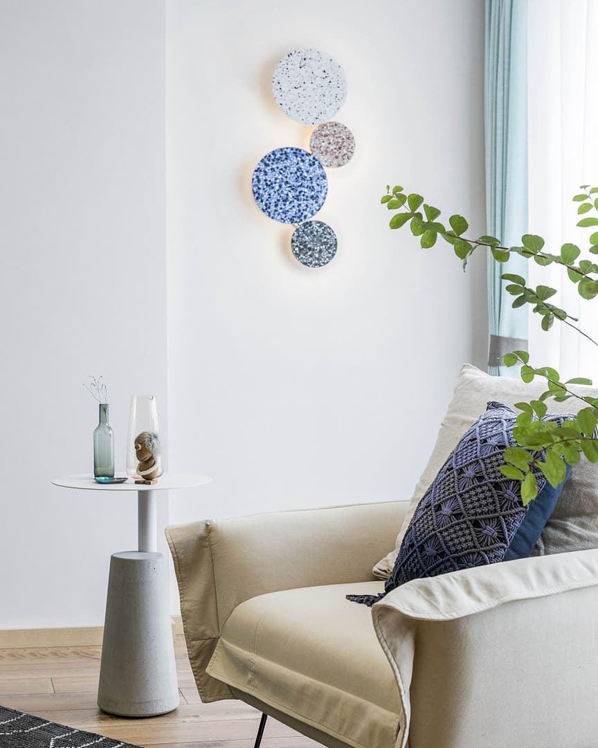 Pin Wall Lamp - Dimmable LED Terrazzo Wall Light, Indoor Use