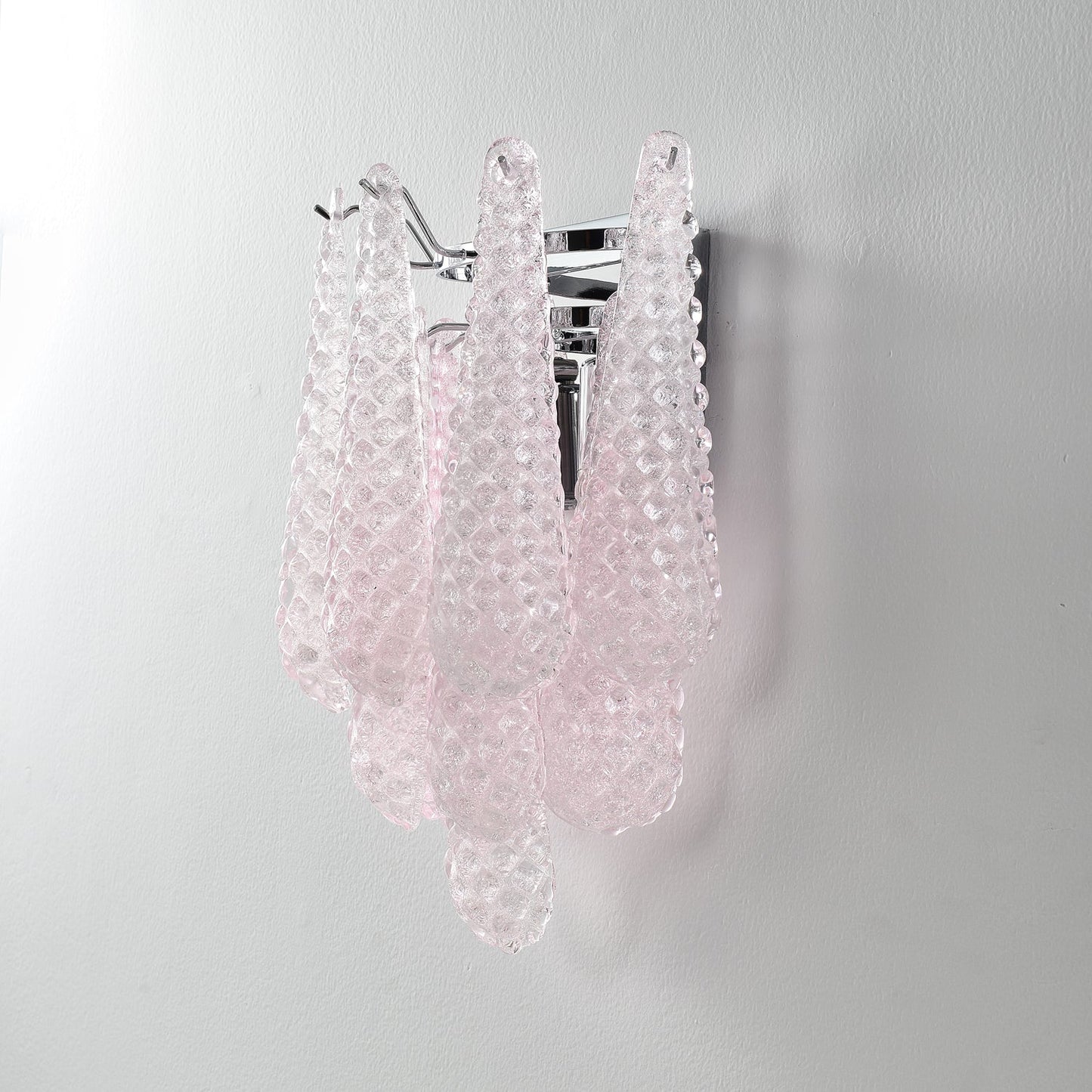 Pink Waffle Wall Sconce - Chic LED Indoor Lighting Fixture