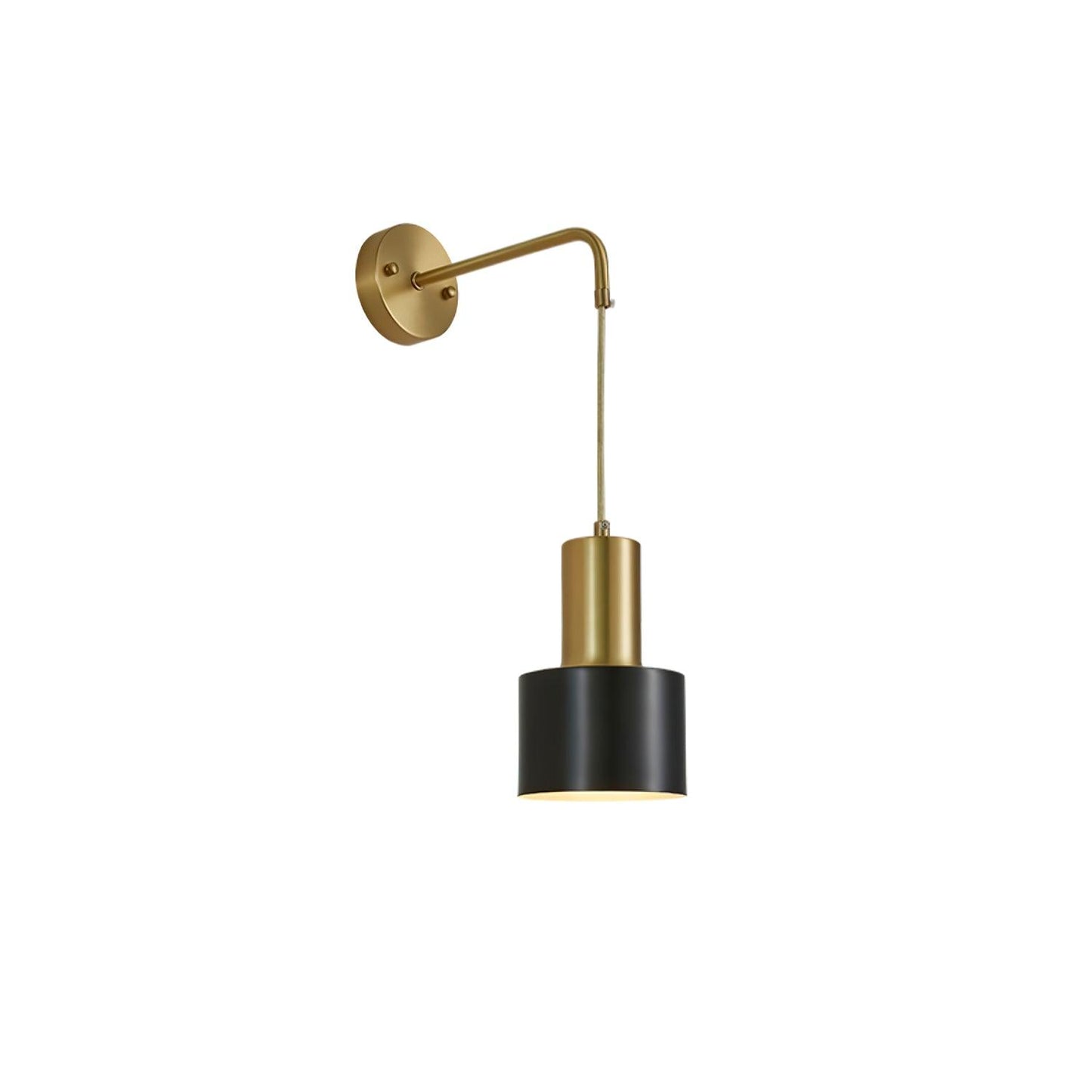 Pino Single Wall Lamp Brass and Black LED Indoor Light