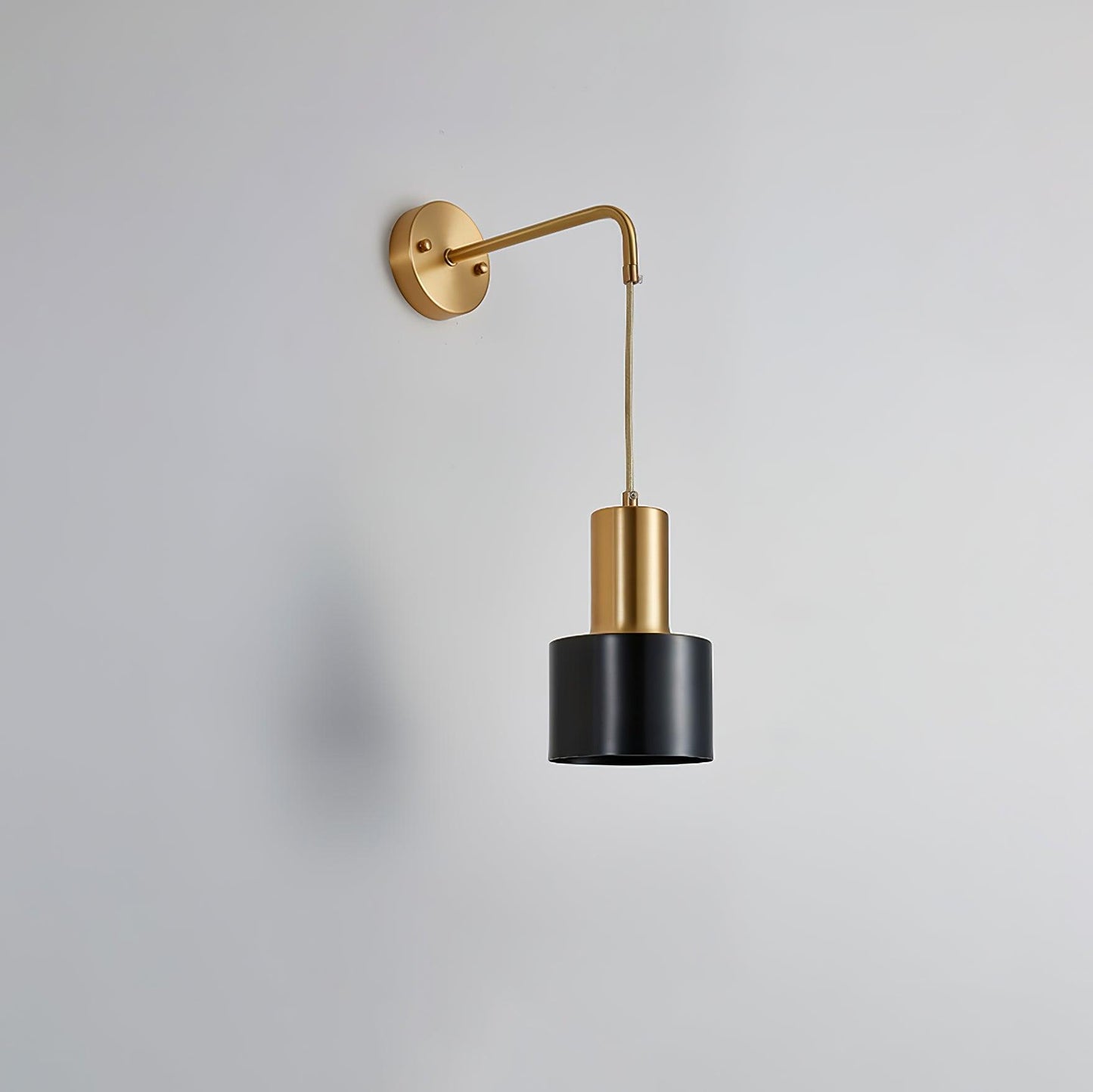 Pino Single Wall Lamp Brass and Black LED Indoor Light
