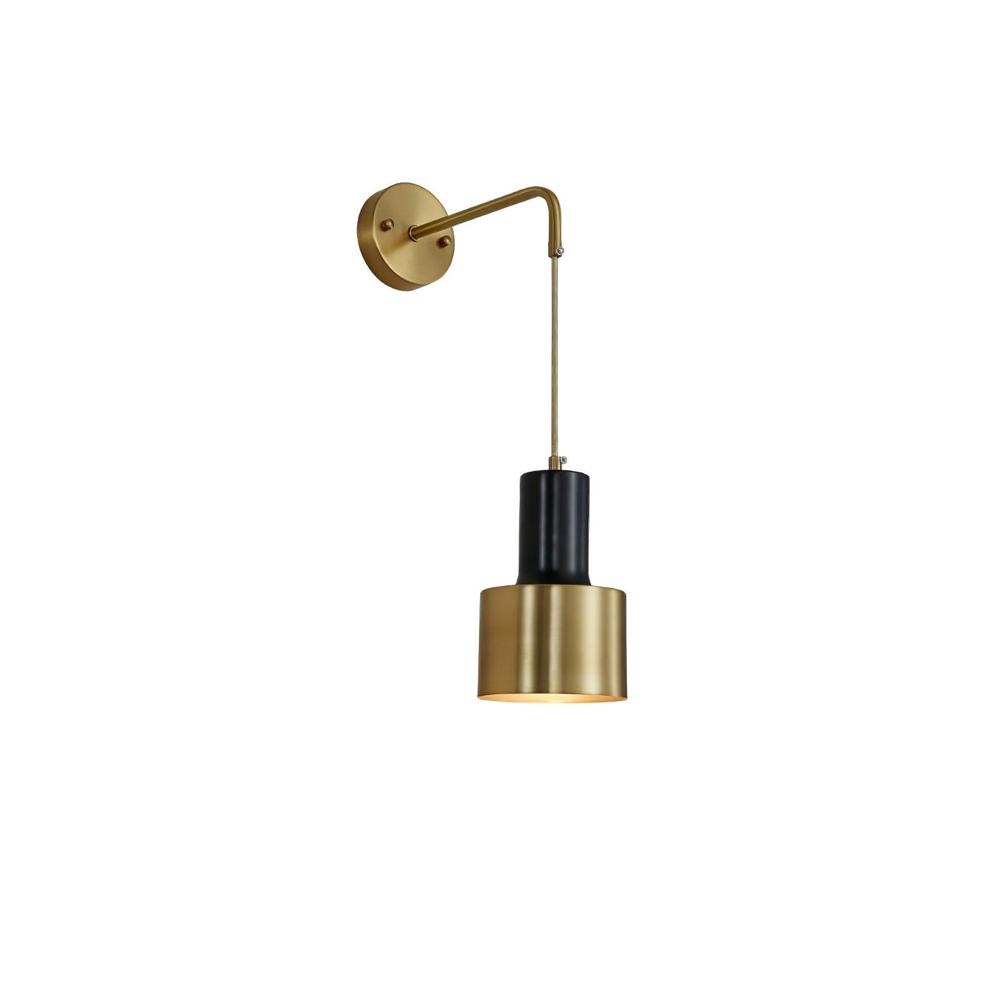 Pino Single Wall Lamp Brass and Black LED Indoor Light