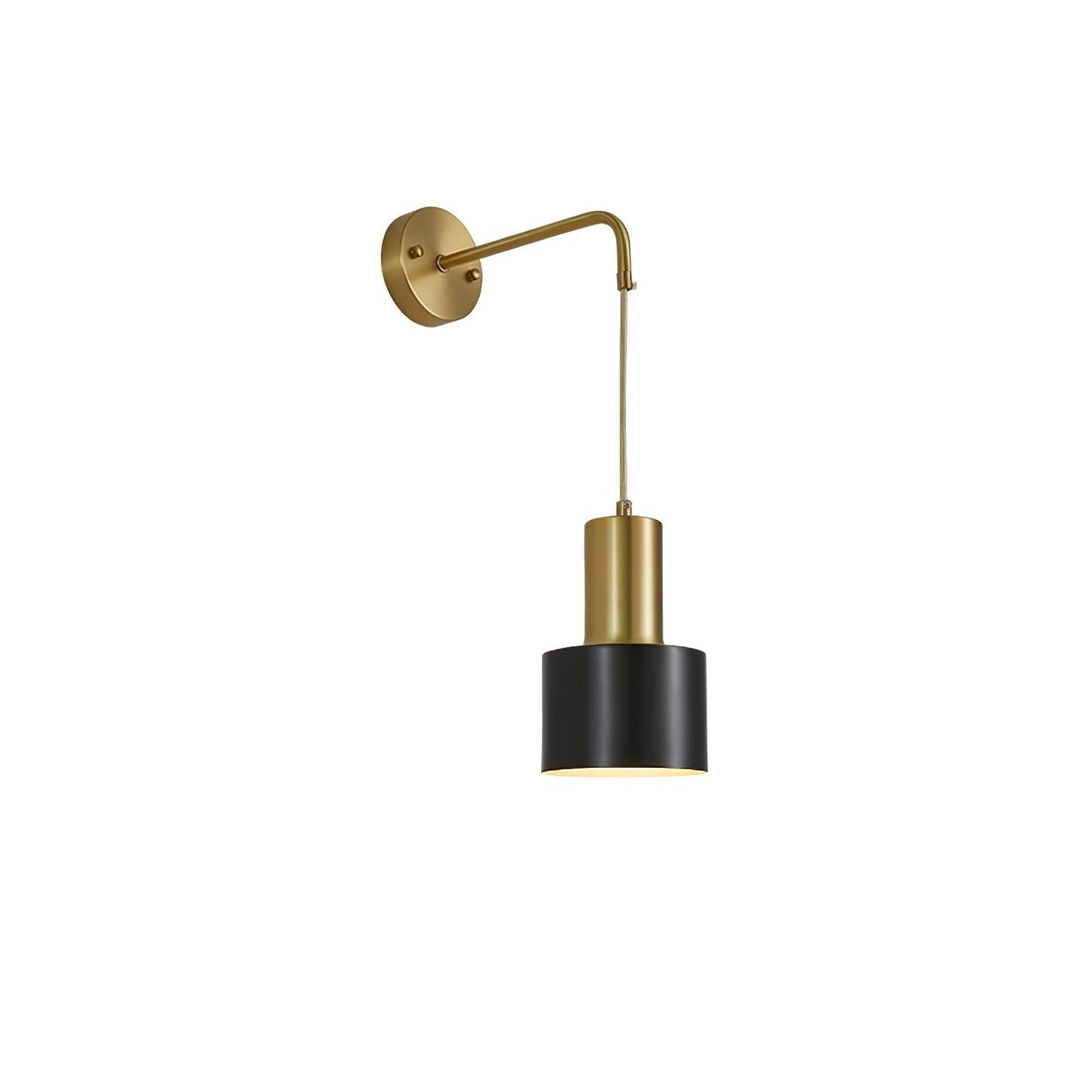Pino Single Wall Lamp Brass and Black LED Indoor Light