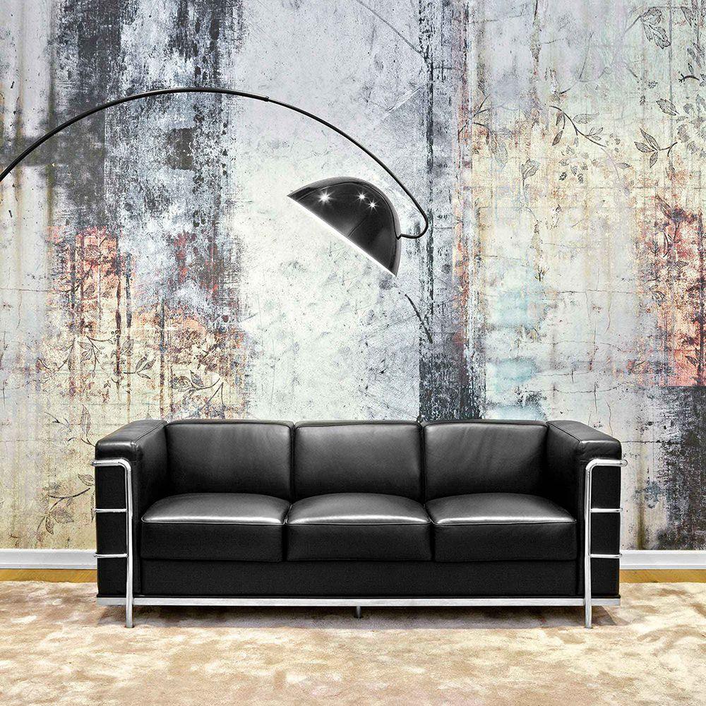 Verse Arc Floor Lamp - Scandinavian Design, LED, Black