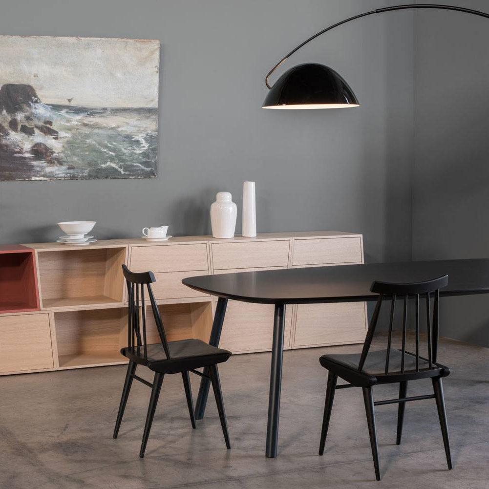 Verse Arc Floor Lamp - Scandinavian Design, LED, Black