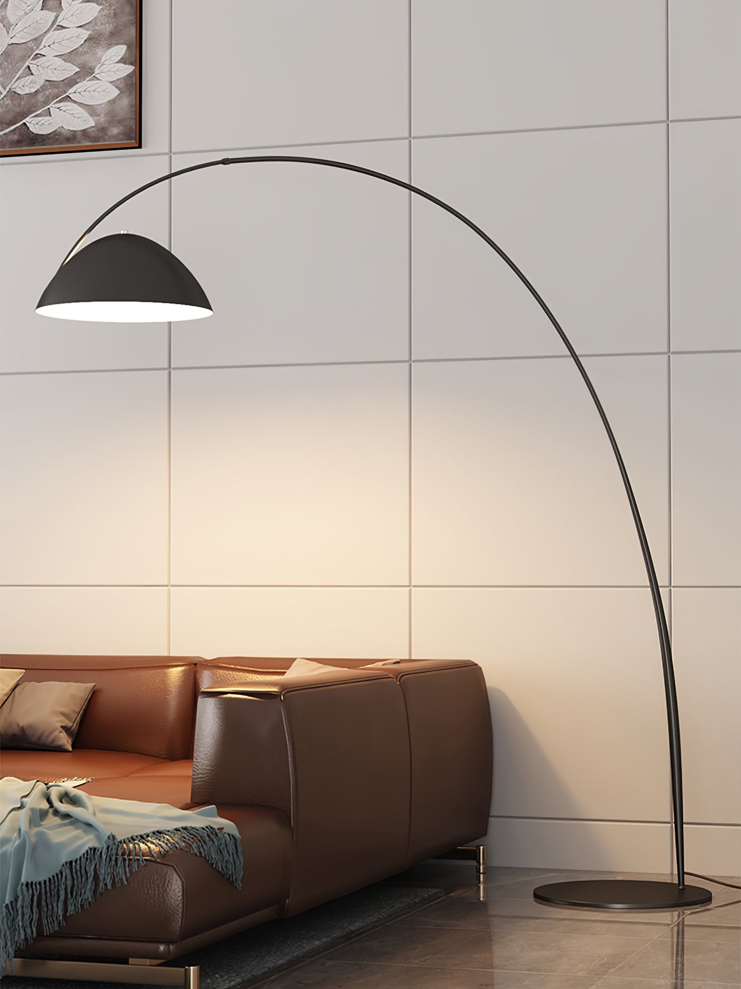 Verse Arc Floor Lamp - Scandinavian Design, LED, Black