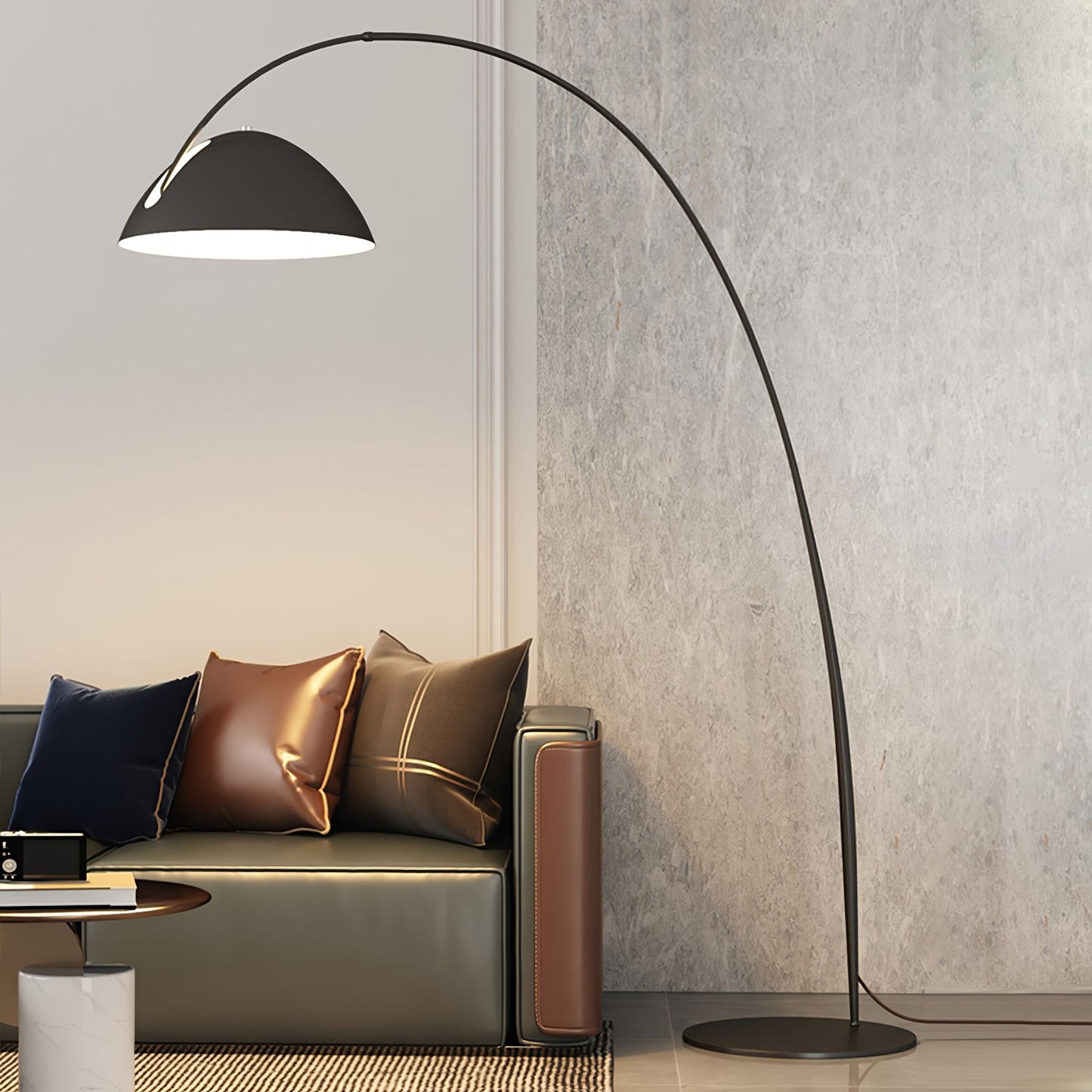 Verse Arc Floor Lamp - Scandinavian Design, LED, Black