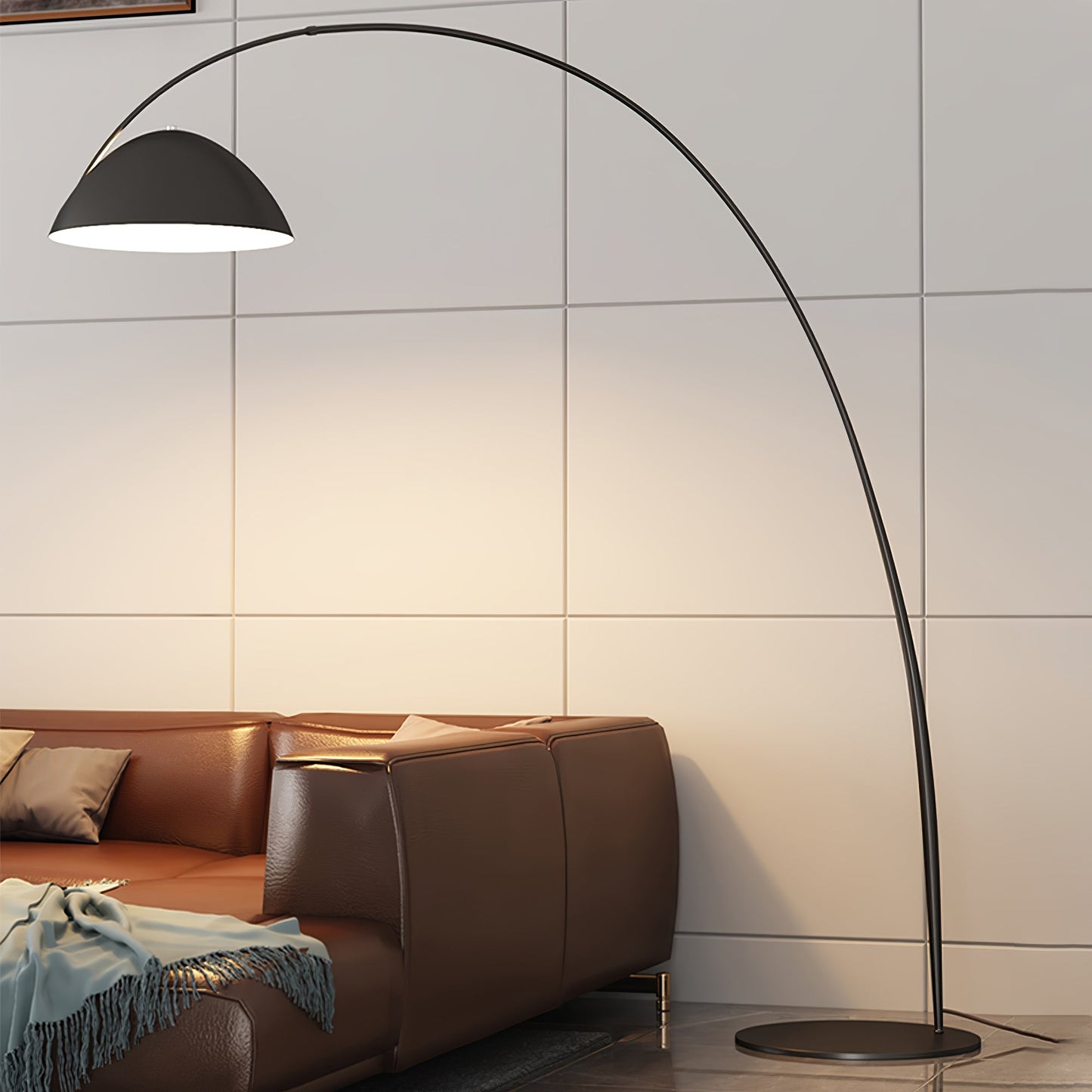 Verse Arc Floor Lamp - Scandinavian Design, LED, Black