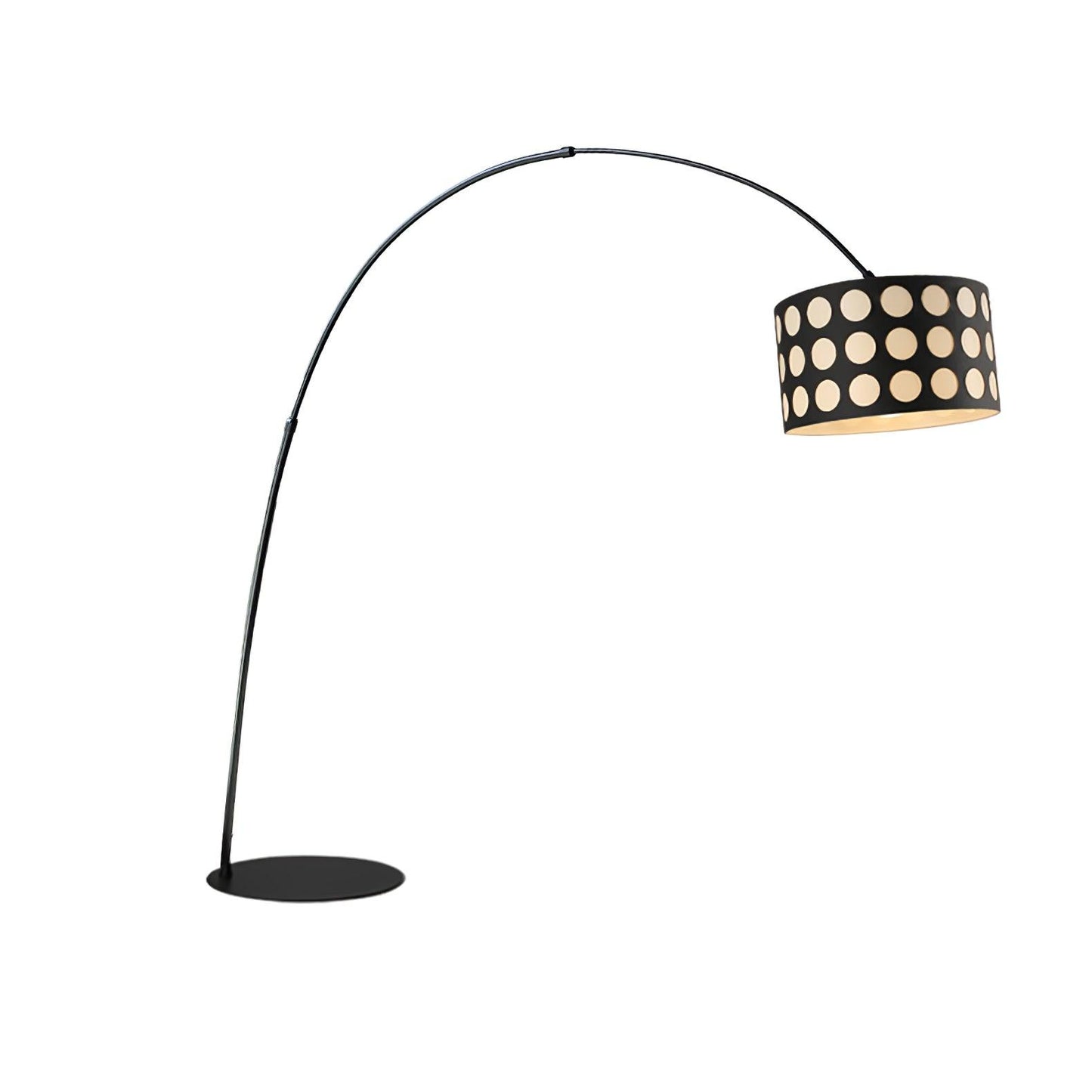 Polka Arc Fabric Floor Lamp with LED Shade for Indoor Use