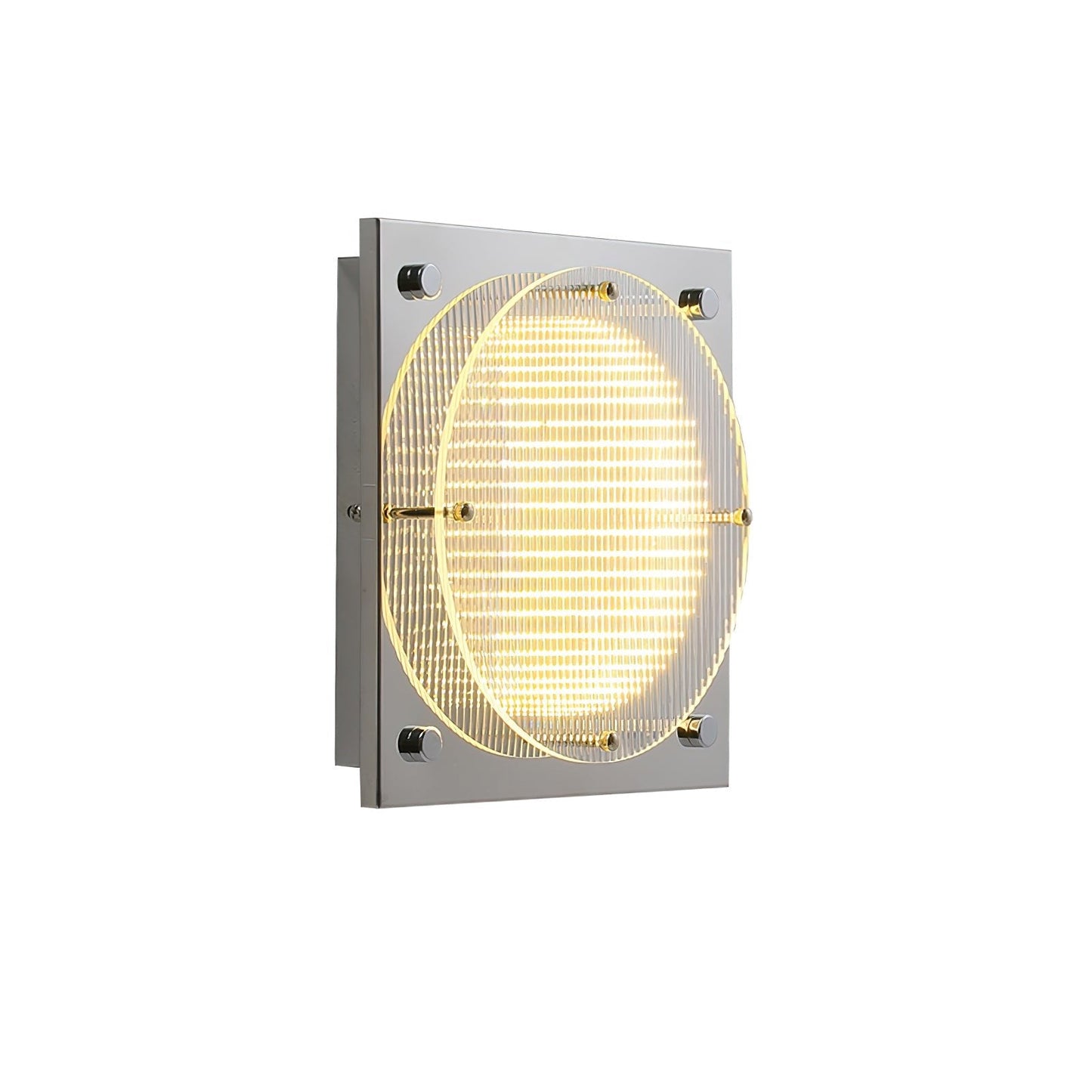 Prism Shield Wall Sconce with LED Light - Chrome Finish