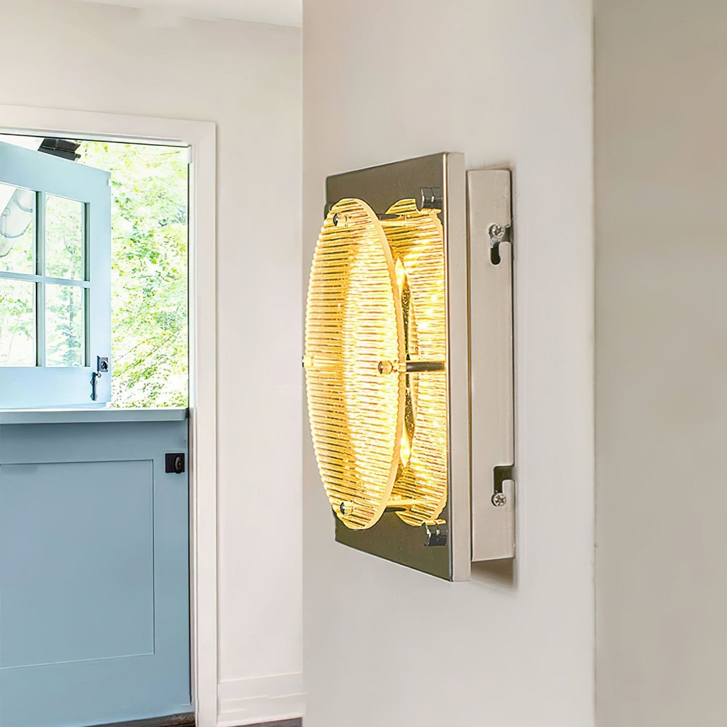 Prism Shield Wall Sconce with LED Light - Chrome Finish