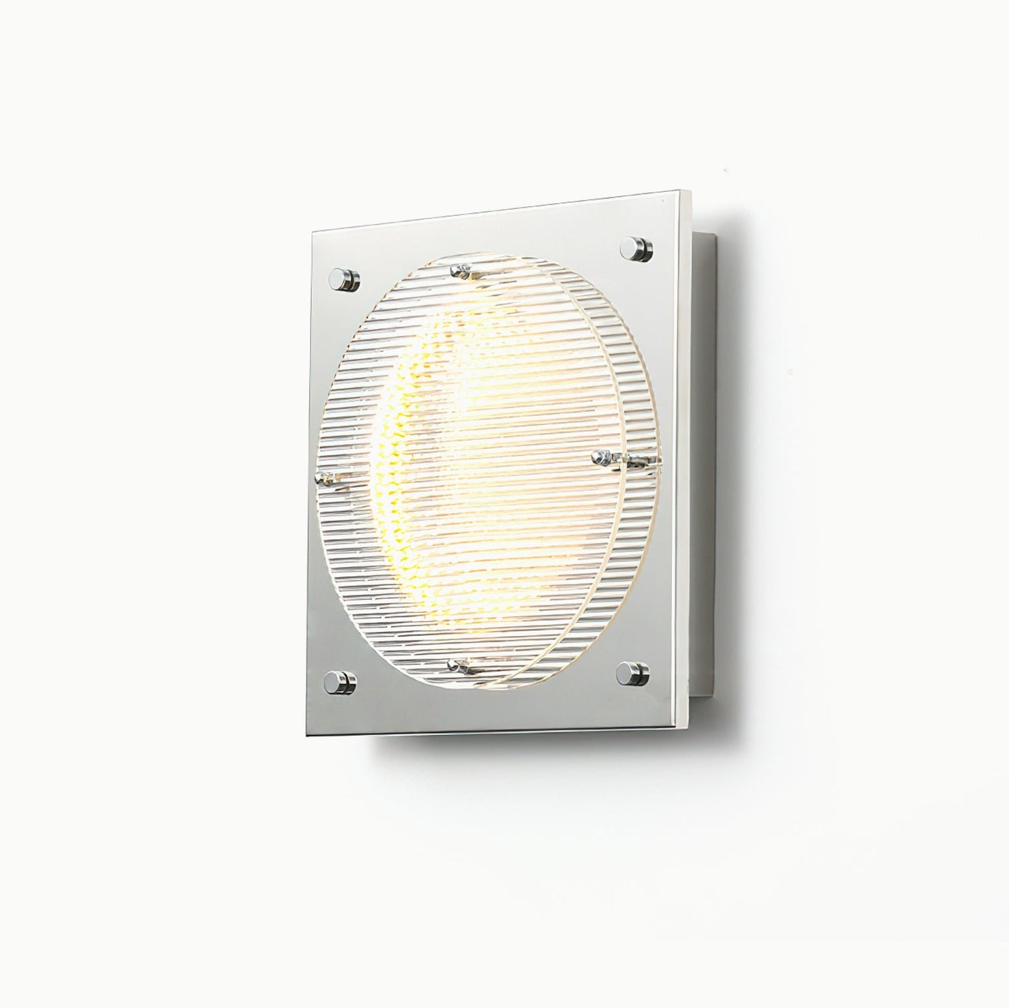 Prism Shield Wall Sconce with LED Light - Chrome Finish