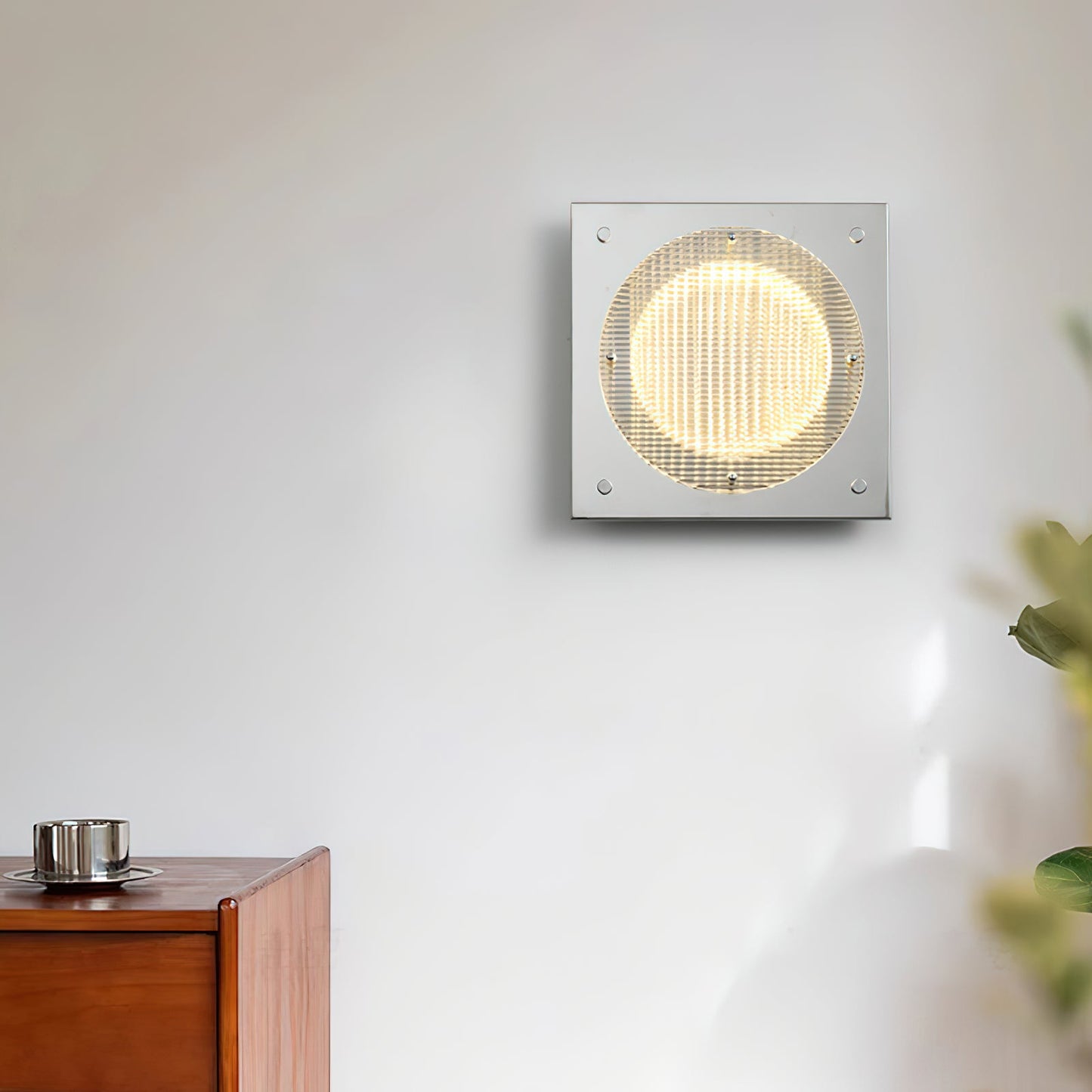Prism Shield Wall Sconce with LED Light - Chrome Finish