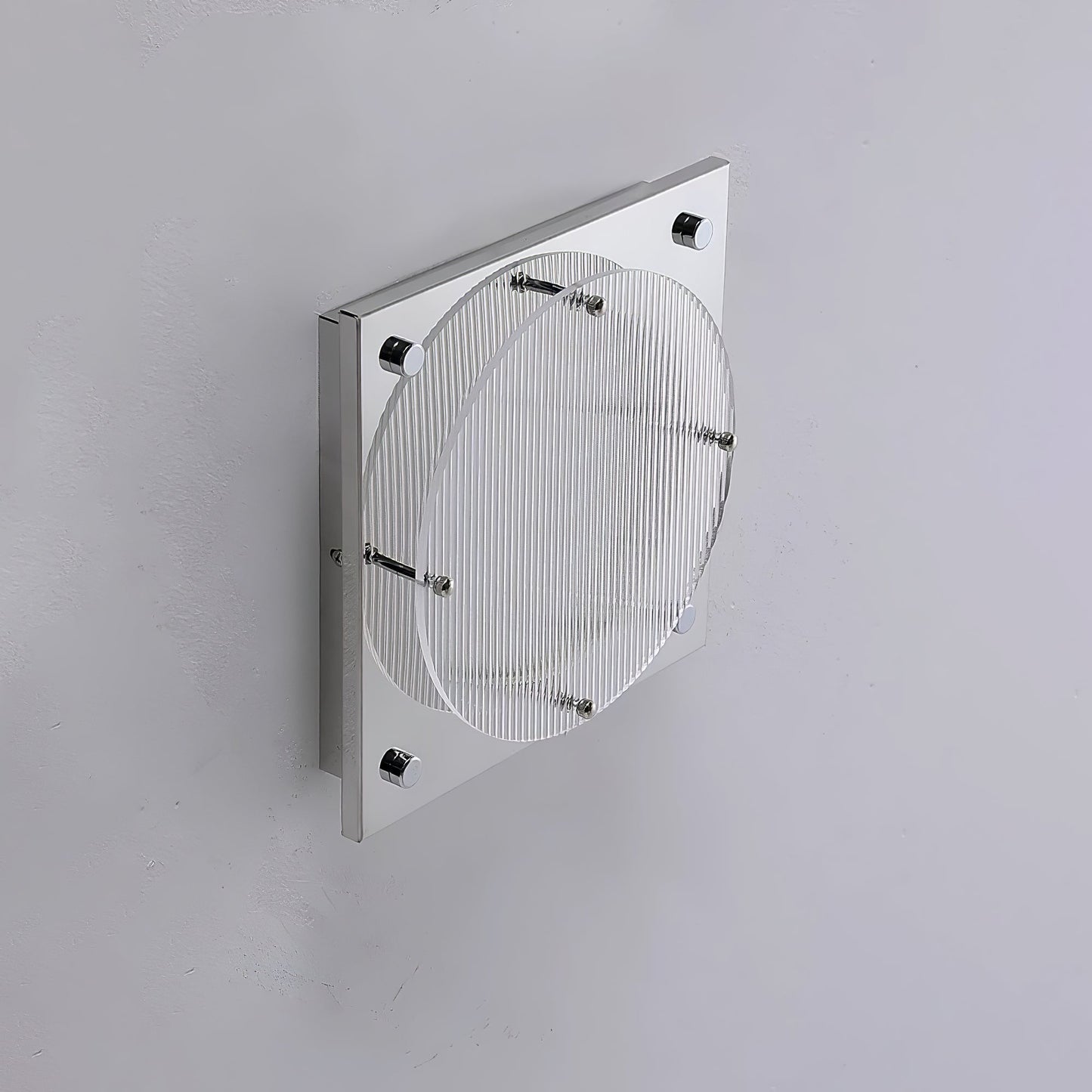Prism Shield Wall Sconce with LED Light - Chrome Finish