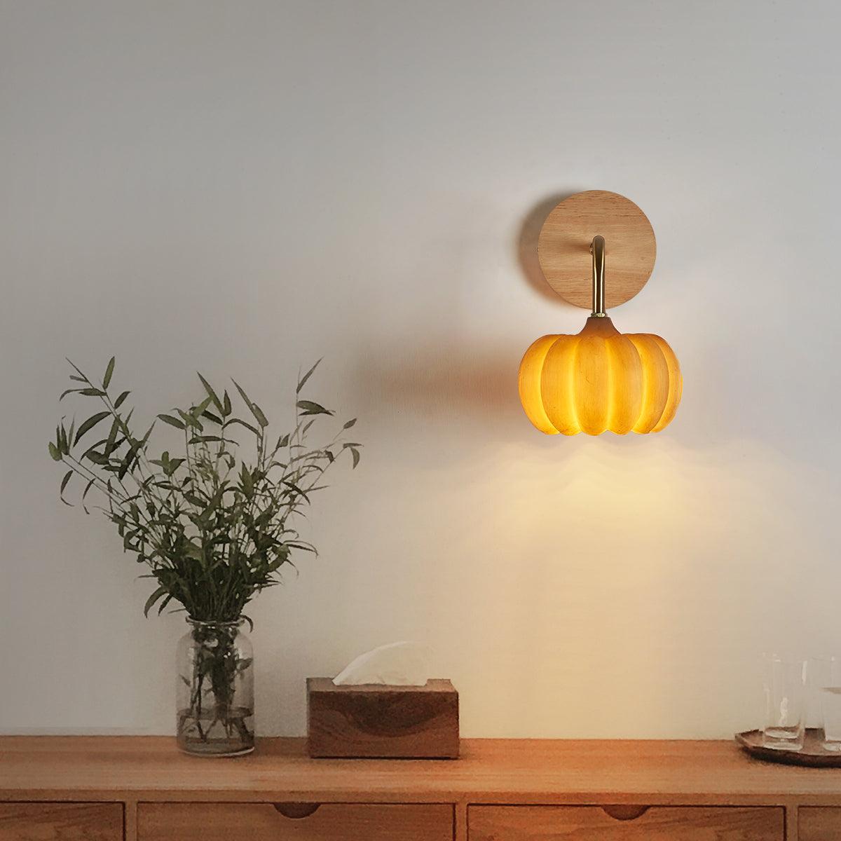 Pumpkin Wall Light - LED Indoor Decorative Lighting - Set of 2