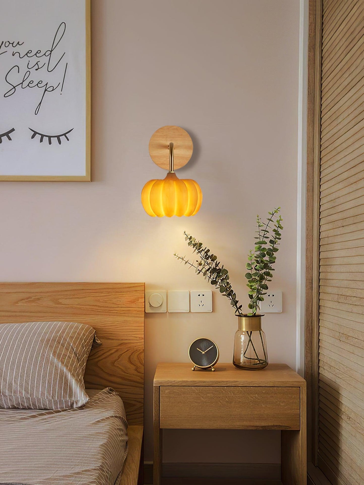Pumpkin Wall Light - LED Indoor Decorative Lighting - Set of 2