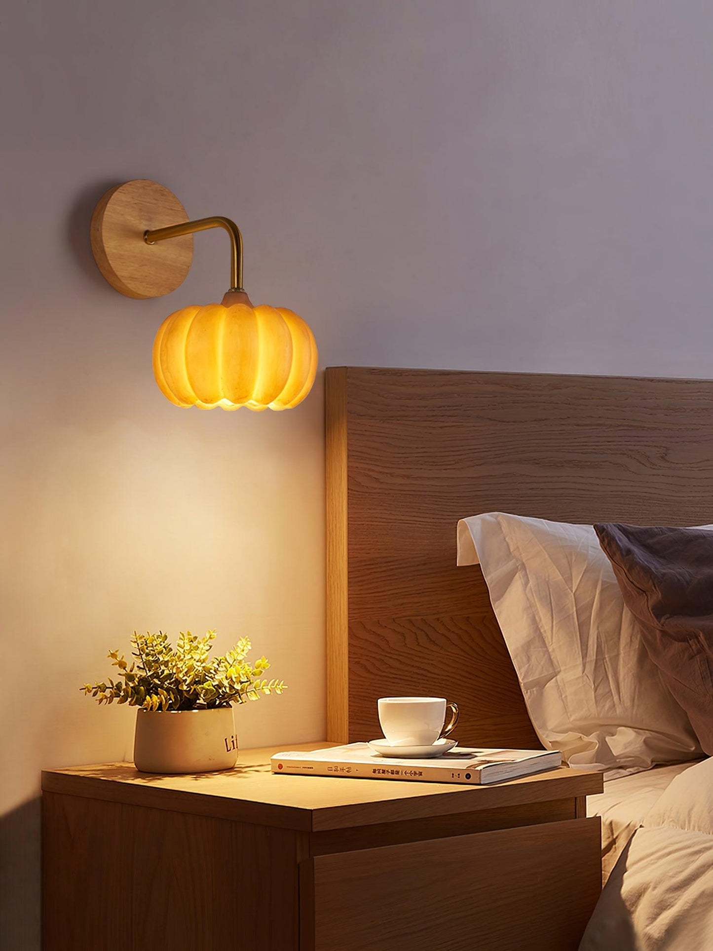 Pumpkin Wall Light - LED Indoor Decorative Lighting - Set of 2