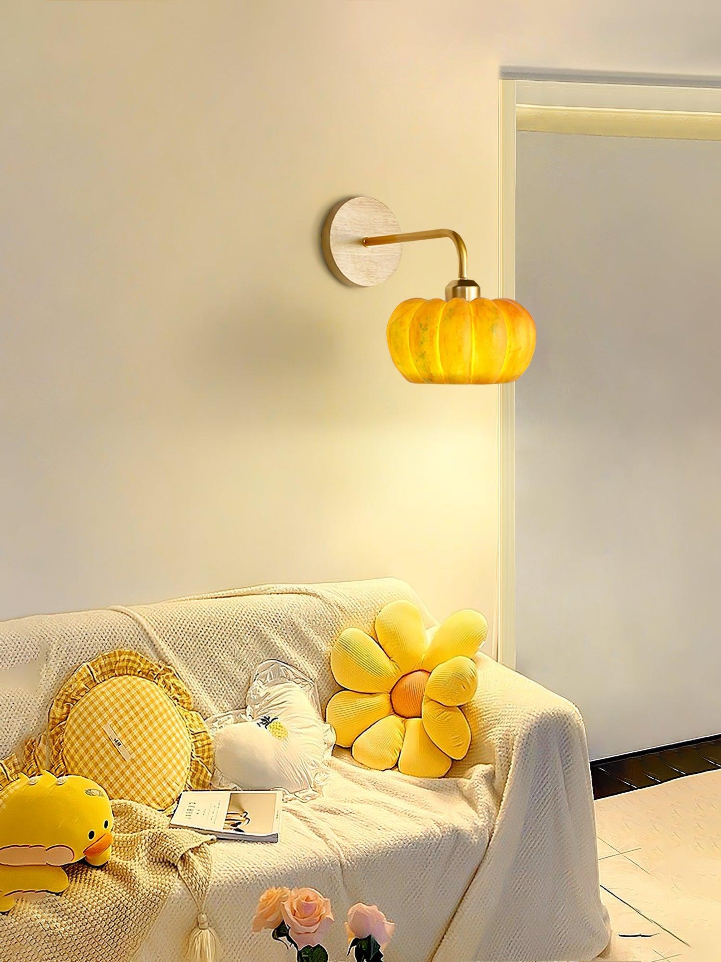 Pumpkin Wall Light - LED Indoor Decorative Lighting - Set of 2