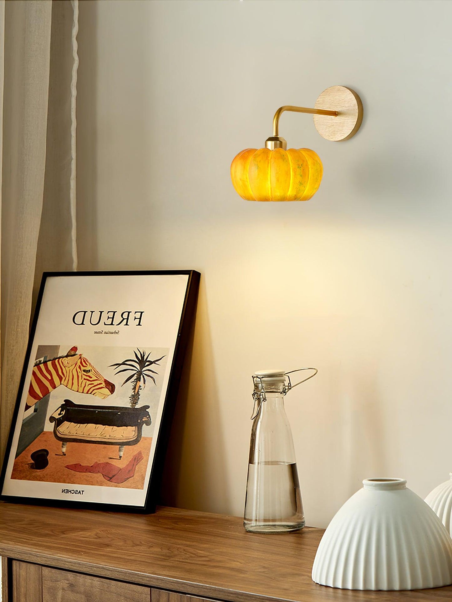 Pumpkin Wall Light - LED Indoor Decorative Lighting - Set of 2