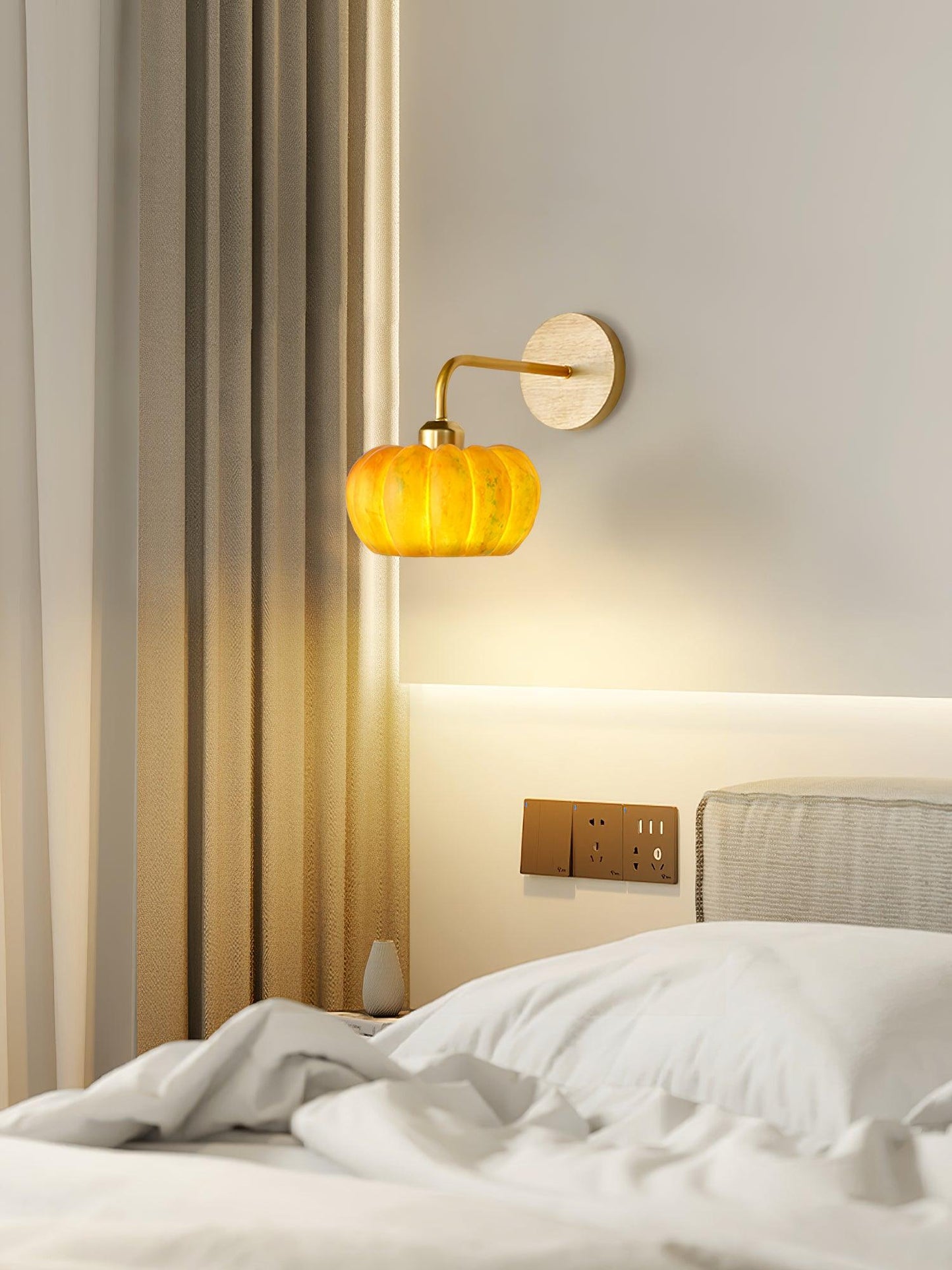 Pumpkin Wall Light - LED Indoor Decorative Lighting - Set of 2