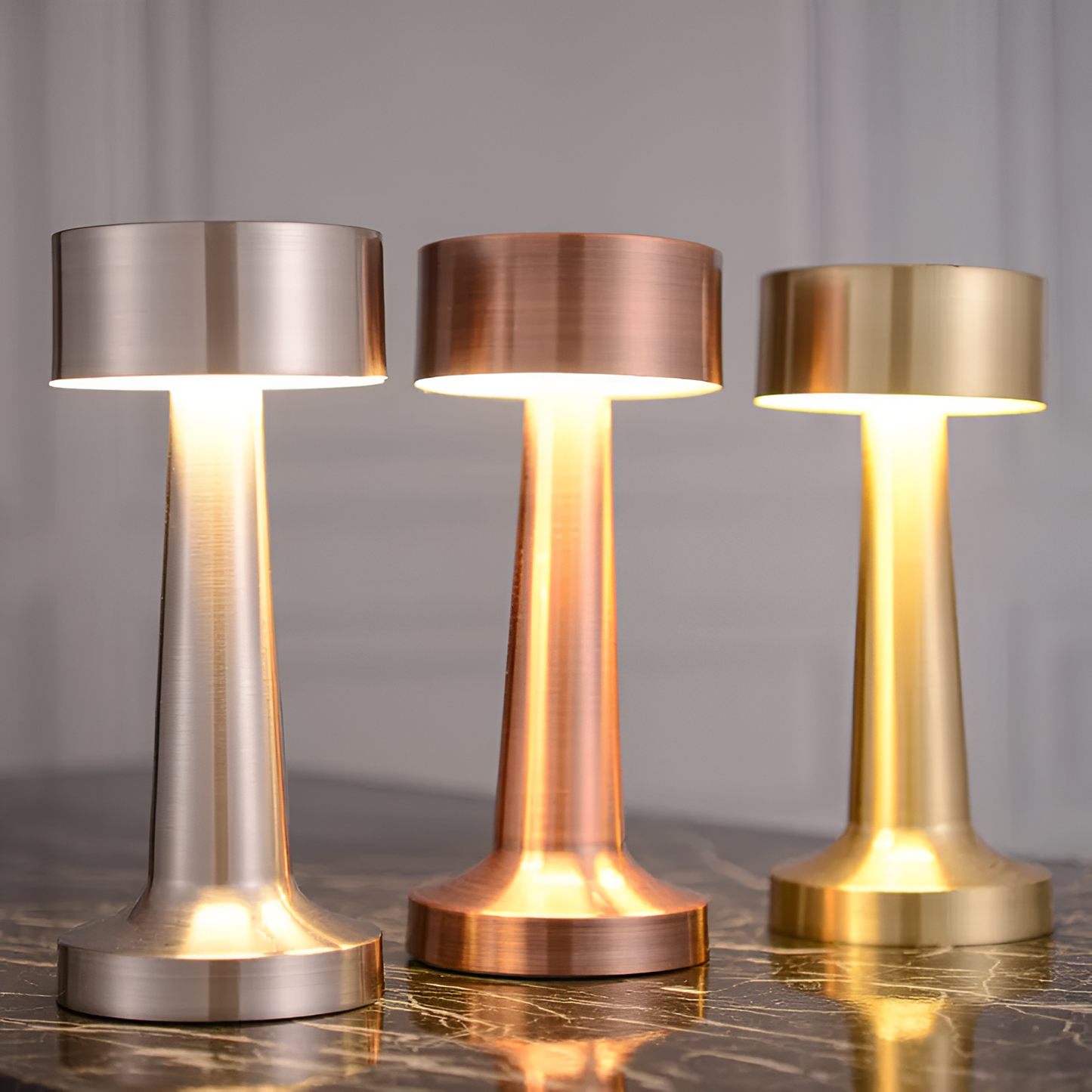 RetroLight - Stylish LED Restaurant Table Lamp with USB Charger