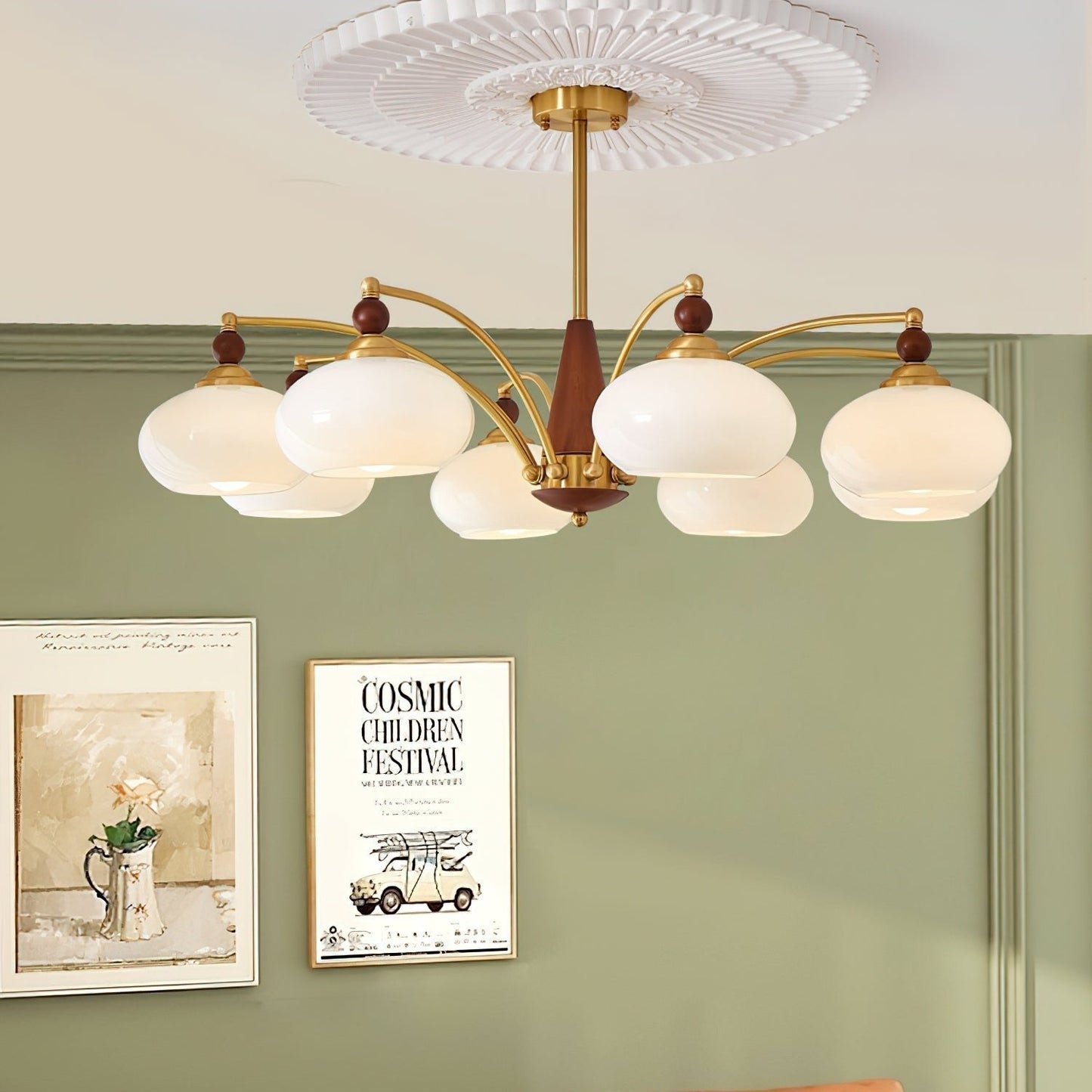 Retro Melodica Chandelier - Elegant LED Light Fixture