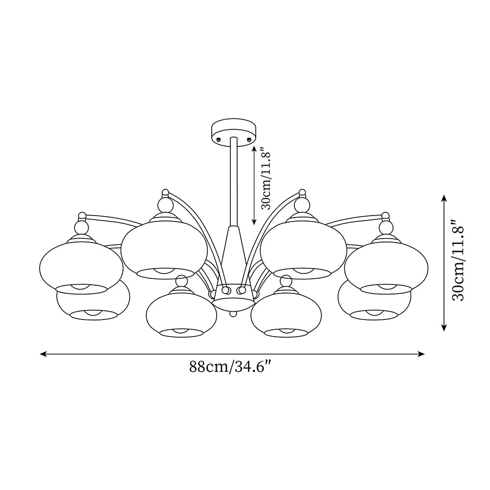 Retro Melodica Chandelier - Elegant LED Light Fixture