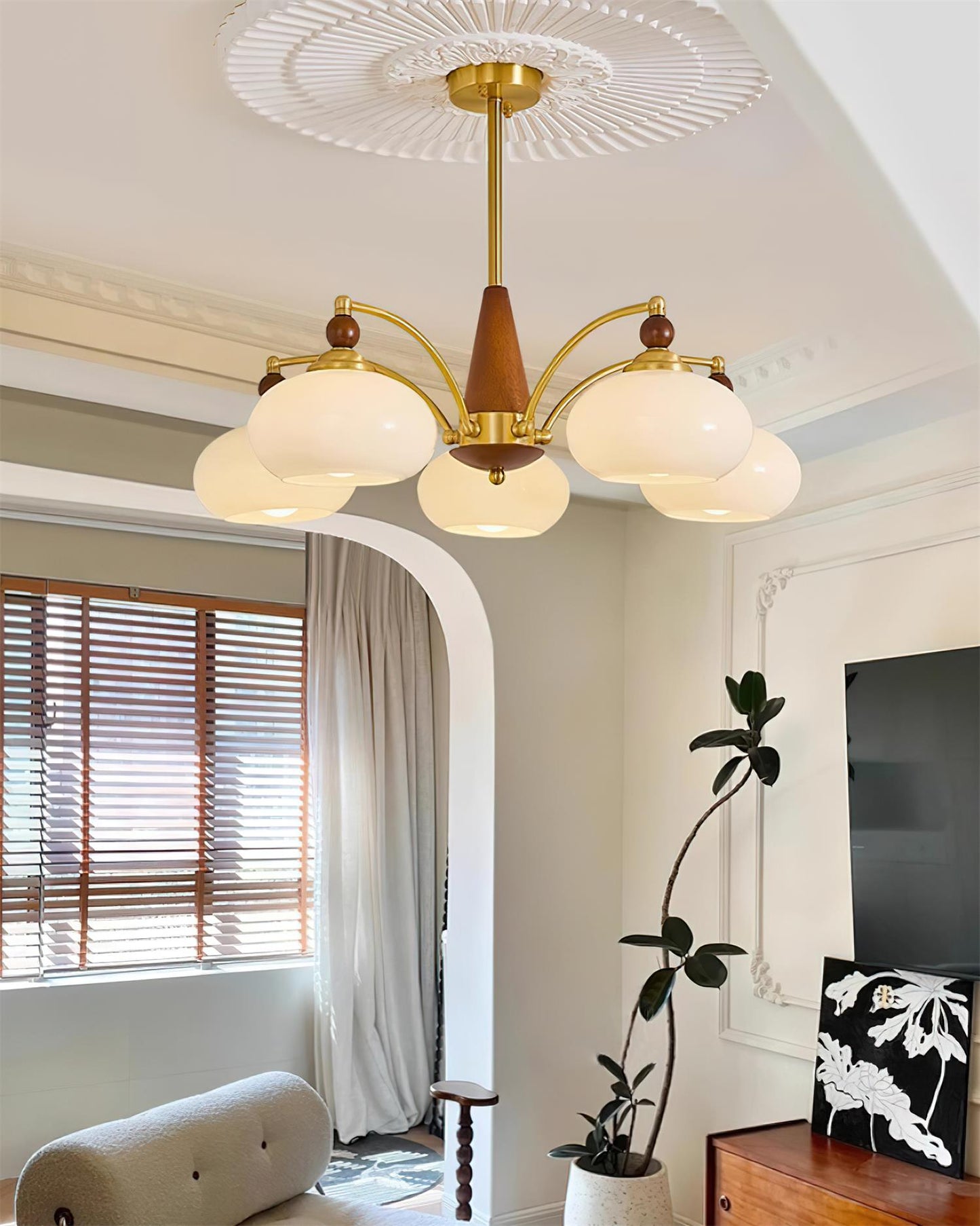 Retro Melodica Chandelier - Elegant LED Light Fixture