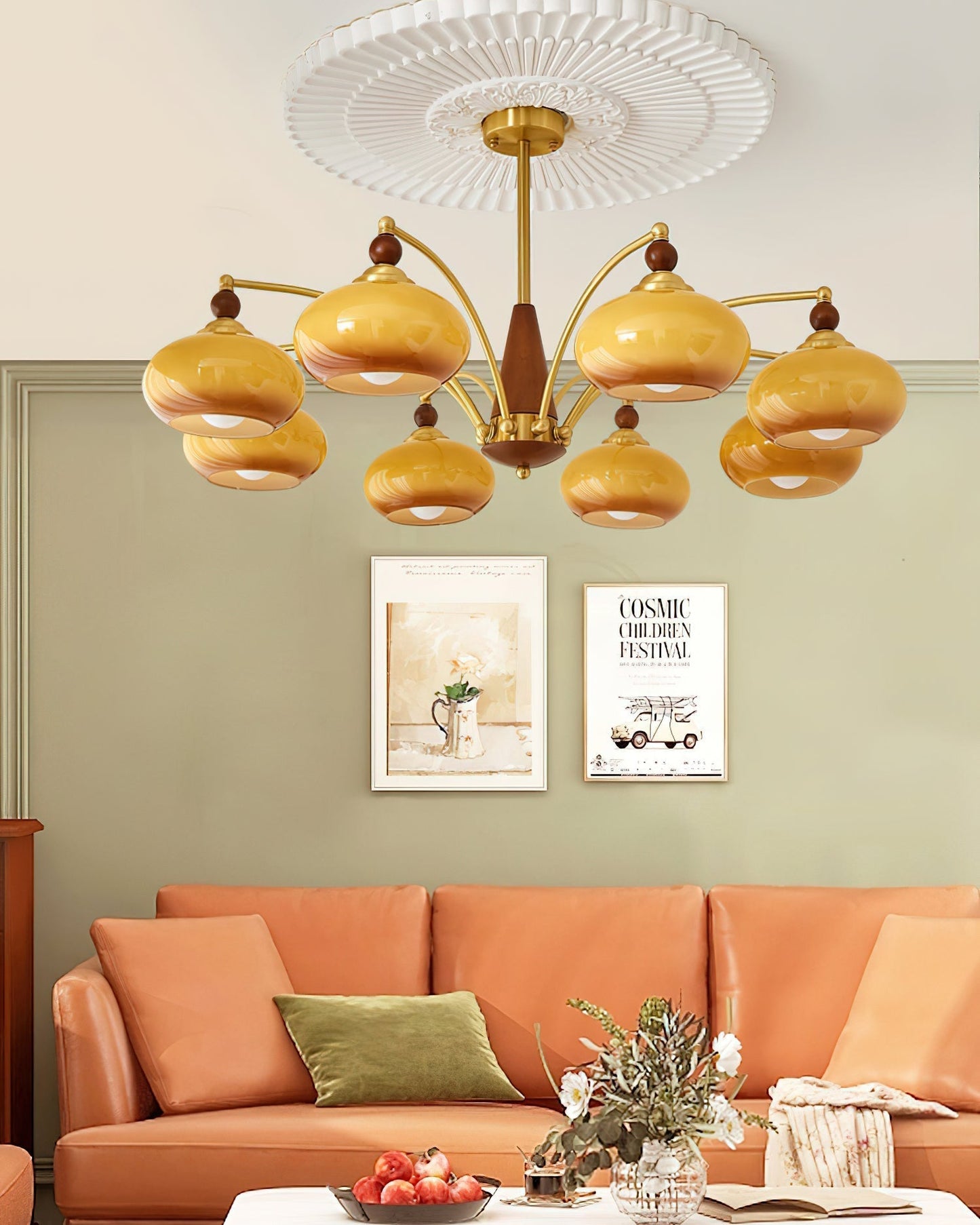 Retro Melodica Chandelier - Elegant LED Light Fixture